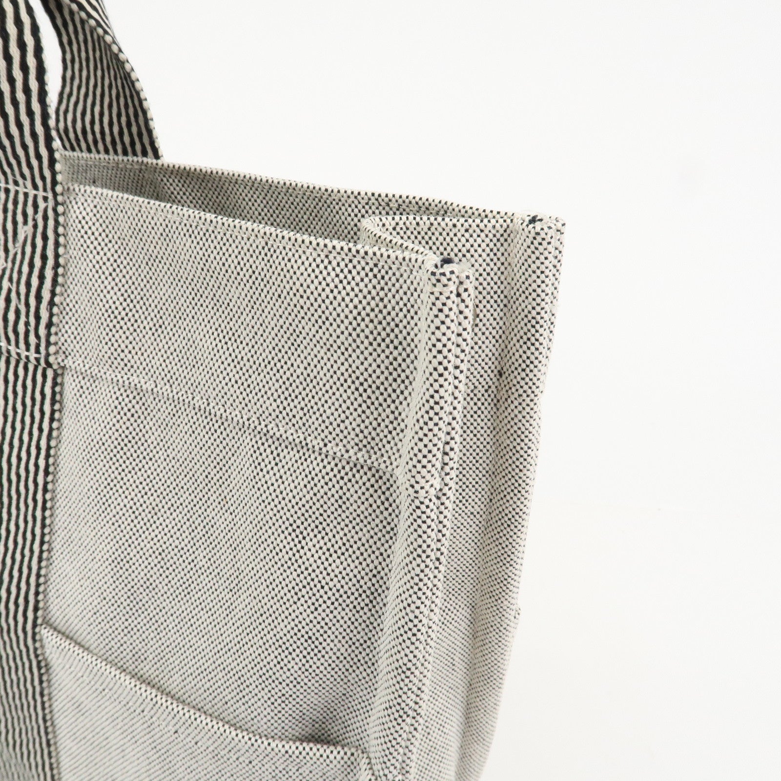 HERMES New Fourre Tout MM Canvas Tote Bag Hand Bag Gray