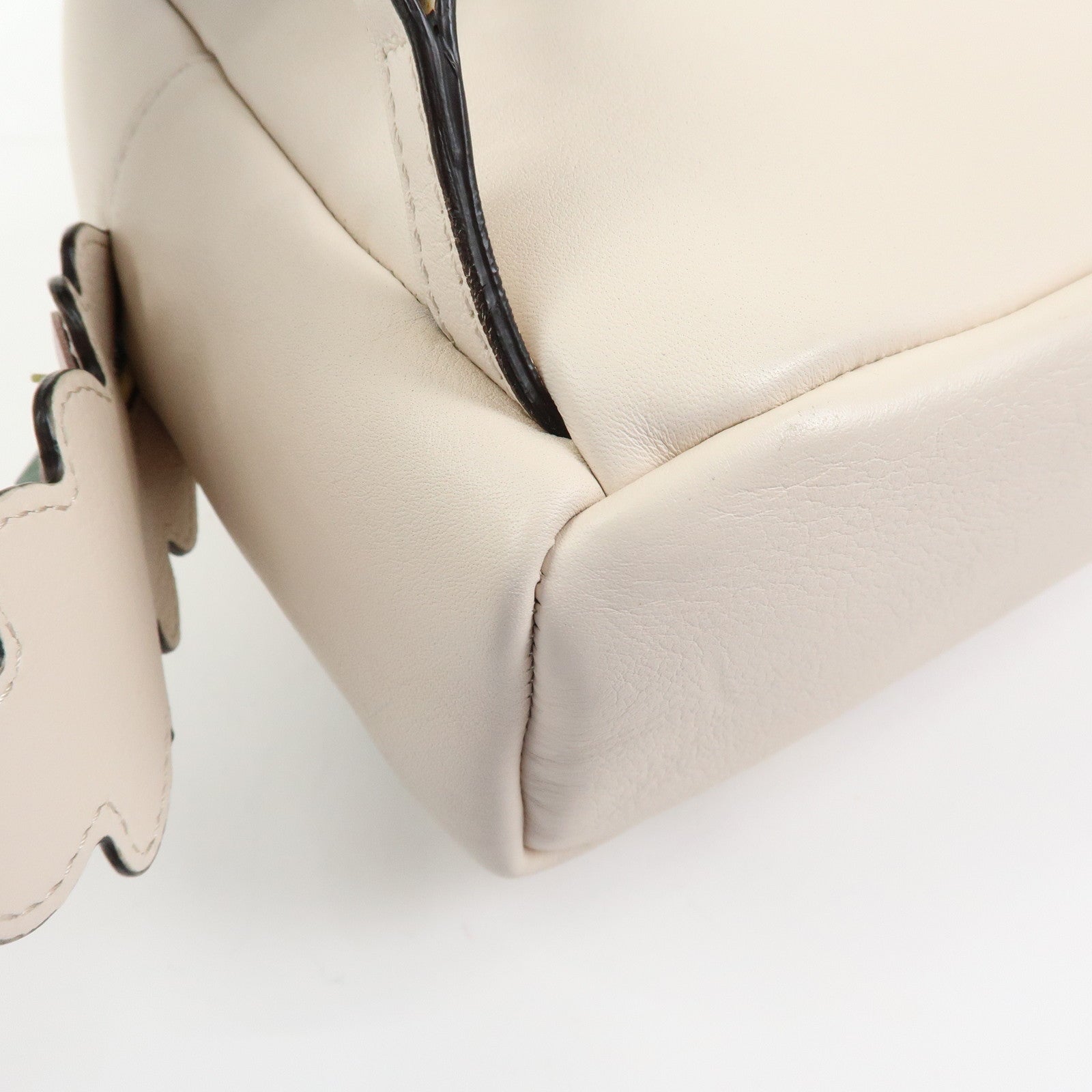 FENDI By The Way Calf Leather Flower Motif Backpack Studs 8BZ038