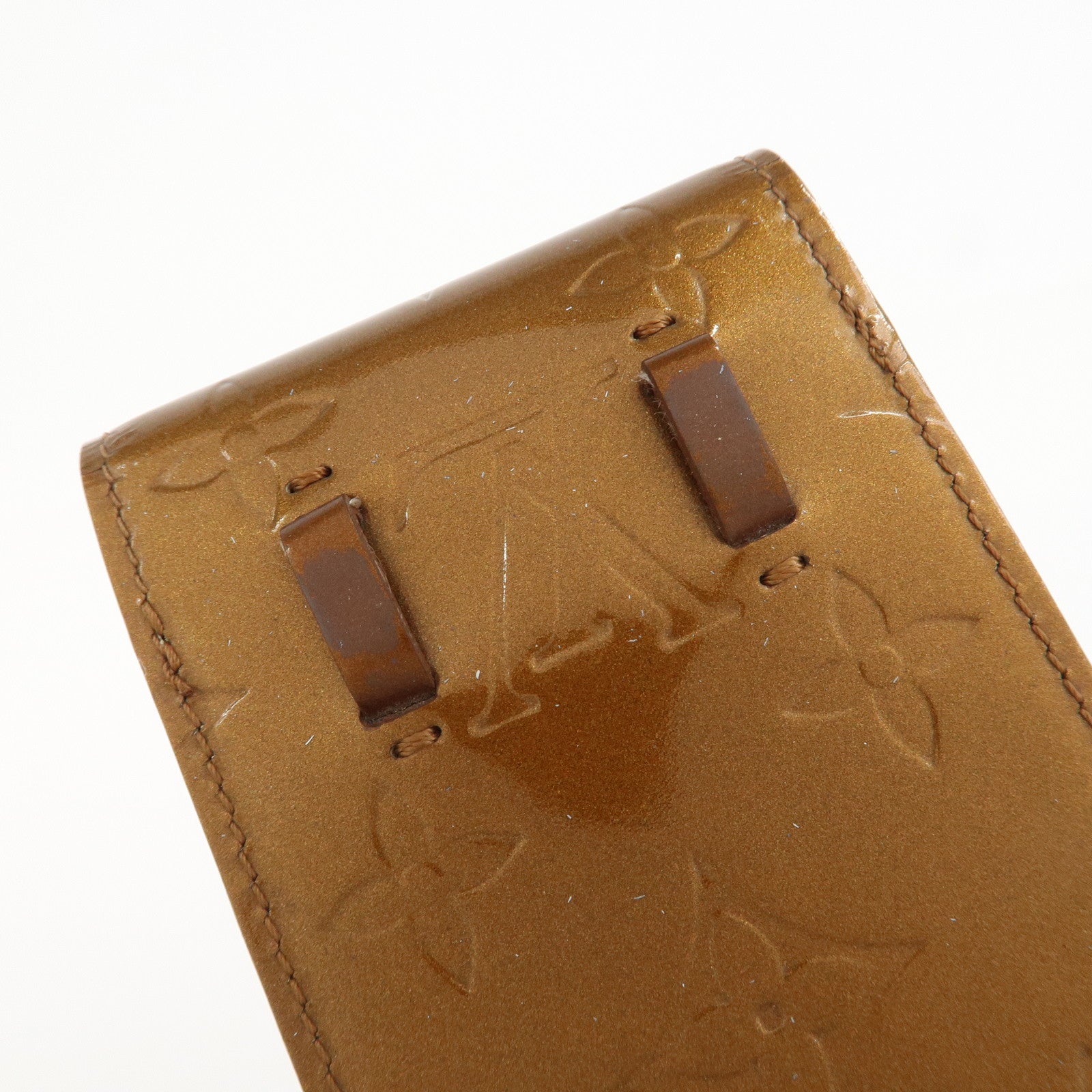Louis Vuitton Monogram Vernis Leather Cigarette Case Bronze M91156