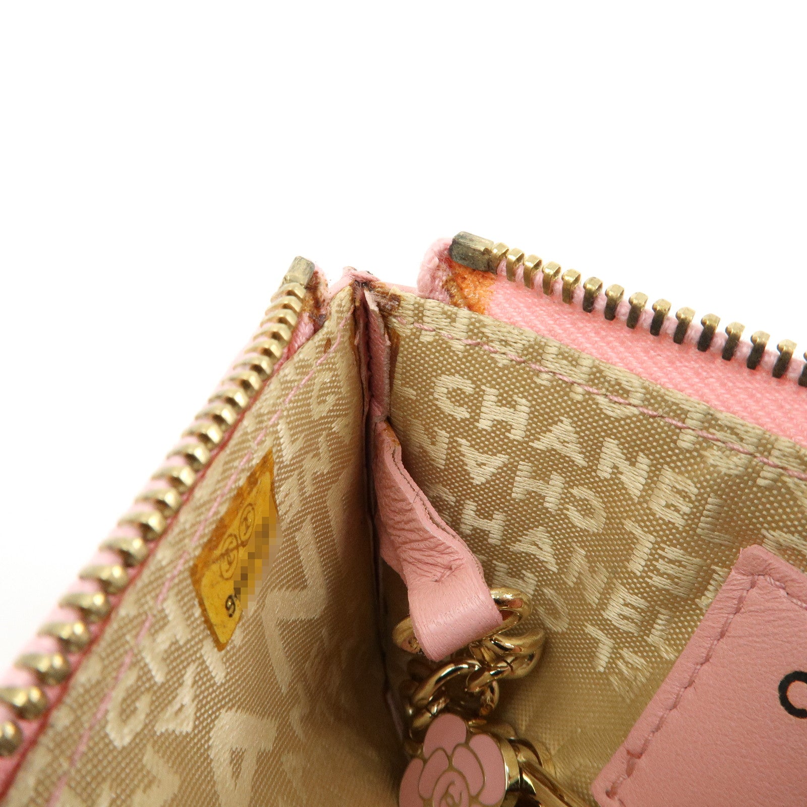 CHANEL Camellia Leather Key Case Coin Case Ginza Exclusive Pink