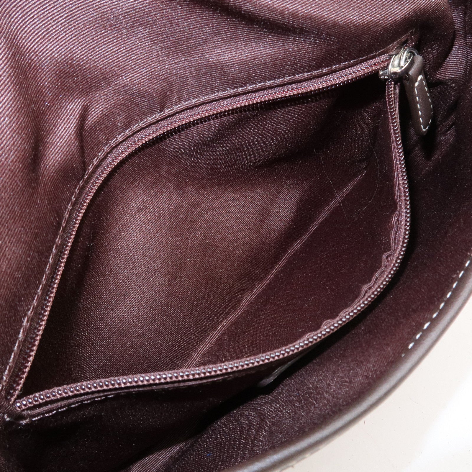 COACH Signature Canvas Leather Shoulder Bag Hand Bag Brown