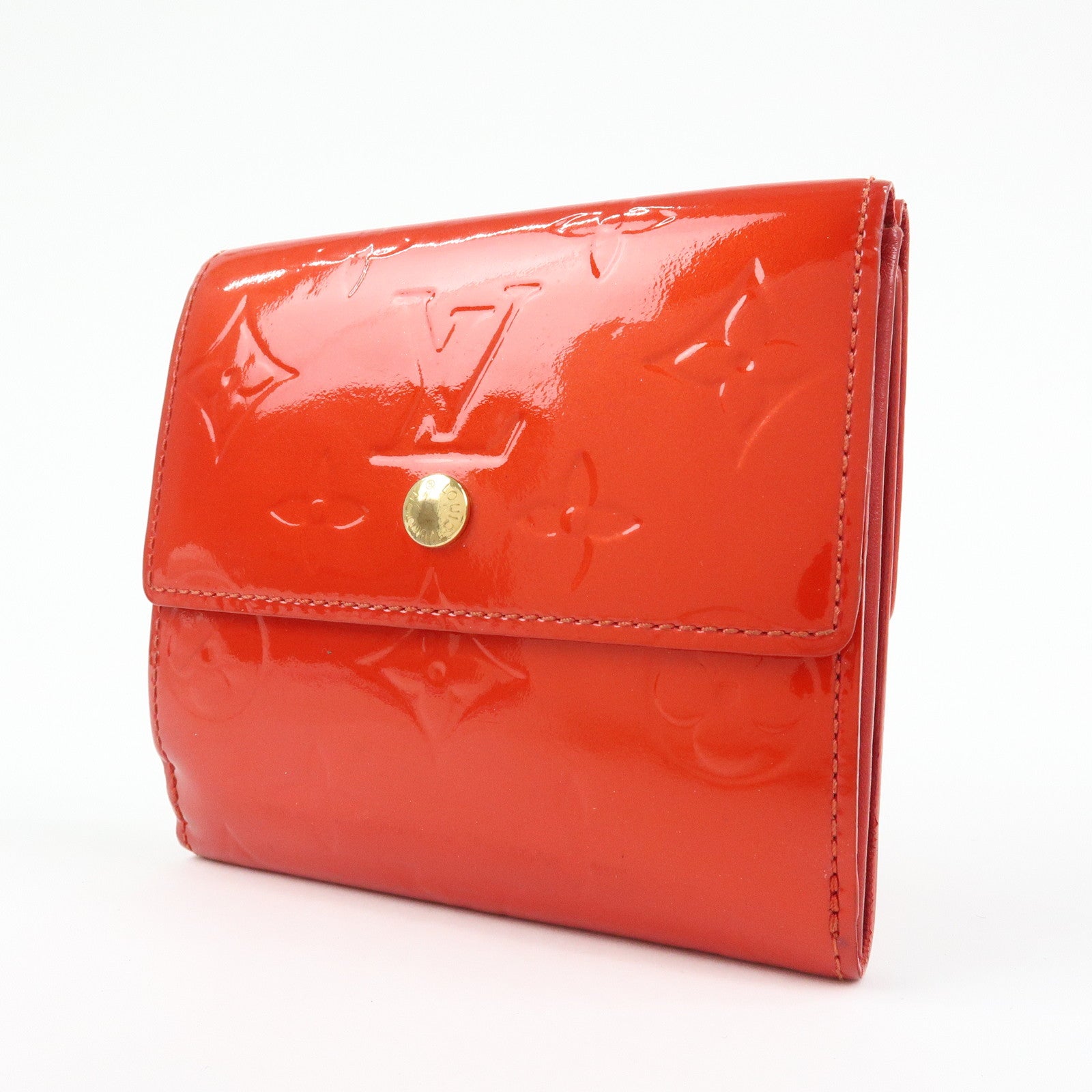 Louis Vuitton Vernis Leather Porte‑Monnaie Cartes Crédit Red M91169