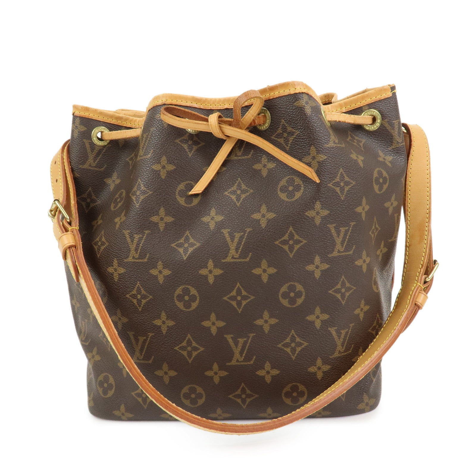 Louis Vuitton Monogram Petit Noe Shoulder Bag Brown M42226