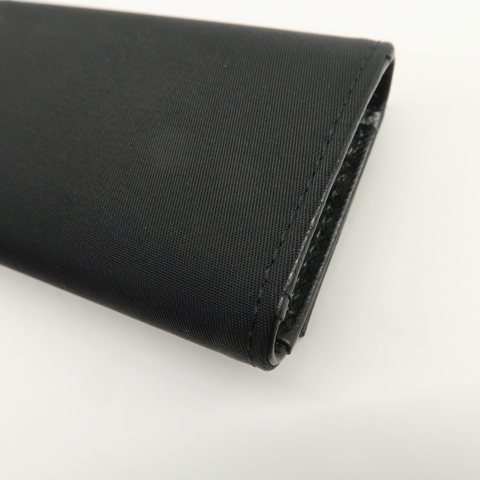 PRADA Nylon Saffiano Leather 6 Rings Key Case Black M222A