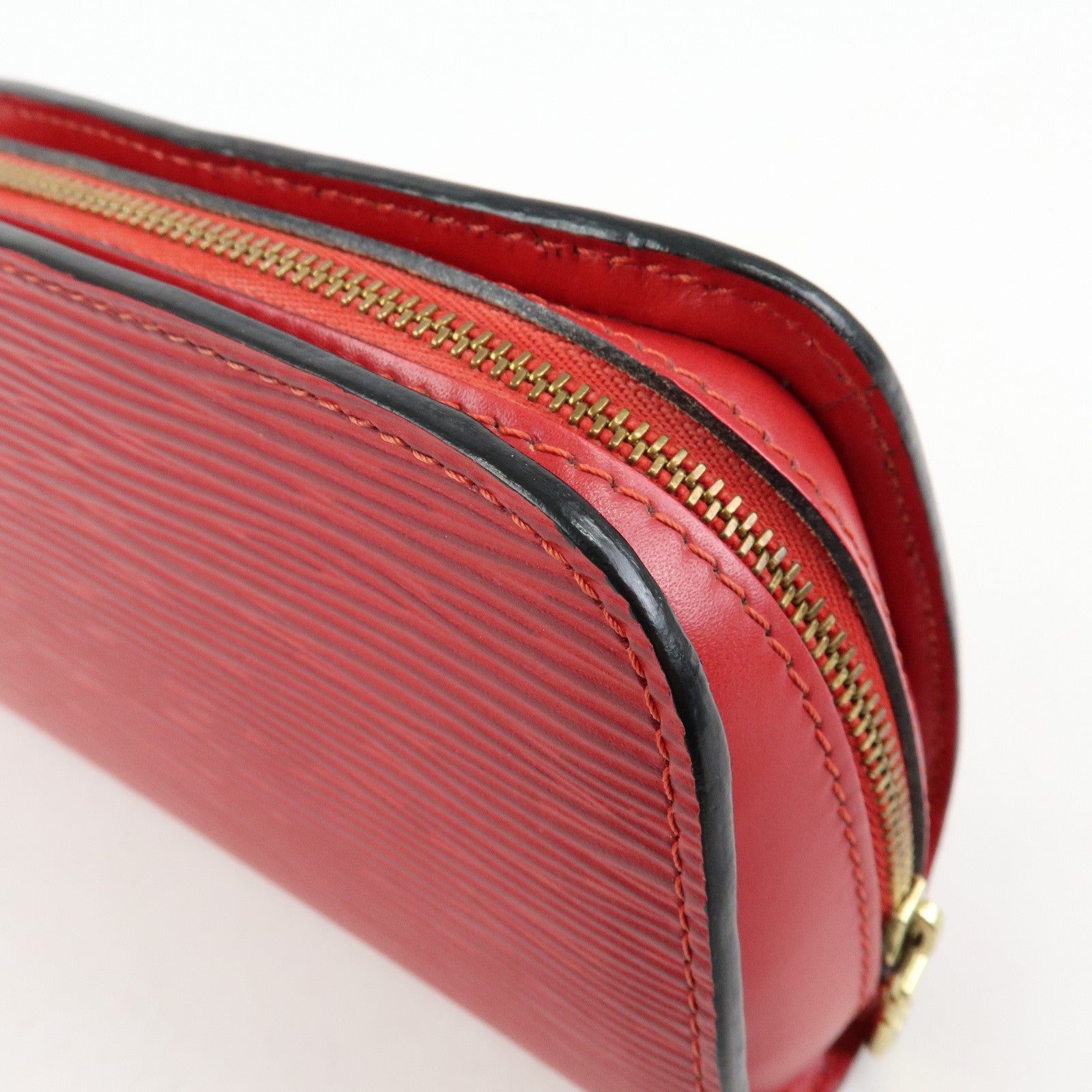Louis Vuitton Epi Dauphine PM Leather Pouch Castillian Red M48447