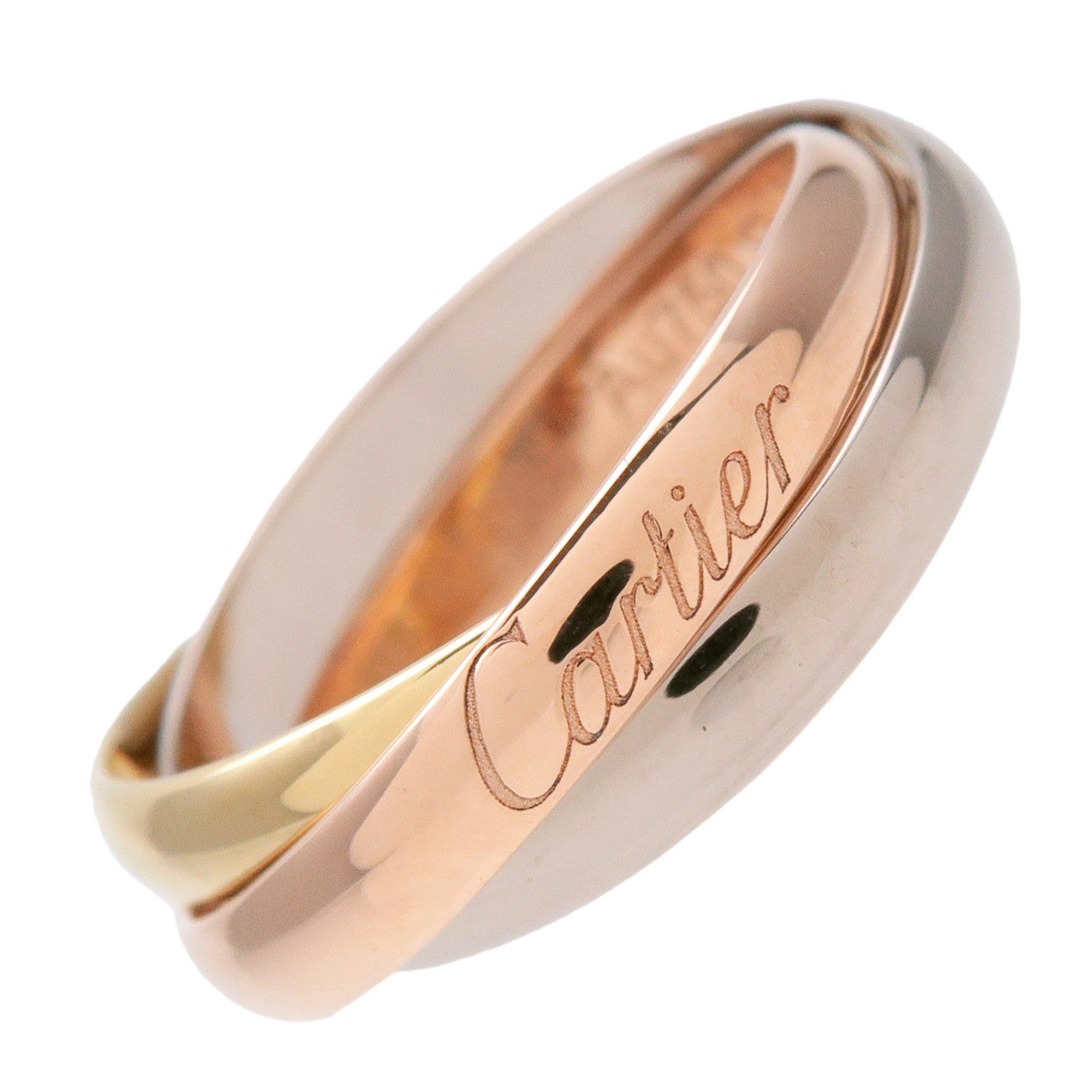 Cartier Trinity Ring SM K18 750YG/WG/PG #48 US4.5 EU48 HK10