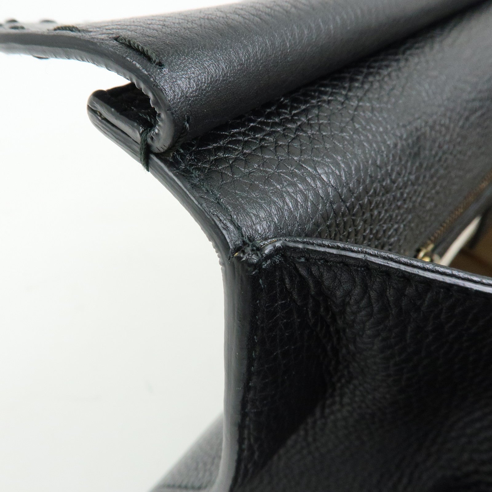 GUCCI Double G Calf Leather 2Way Bag Shoulder Bag Black 421890