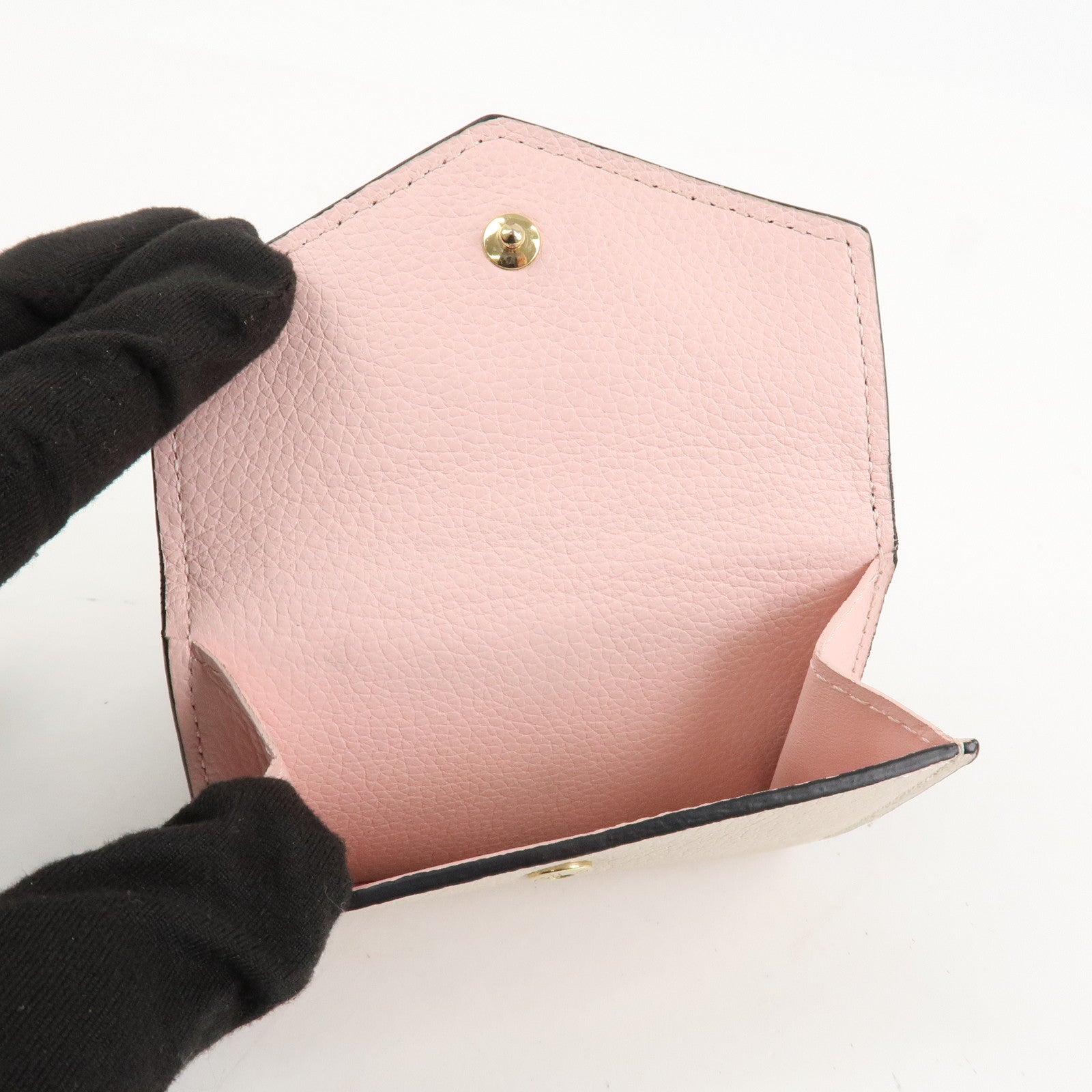 Louis Vuitton Lock Me Portefeuille Lock Mini Leather Wallet M80984 Used