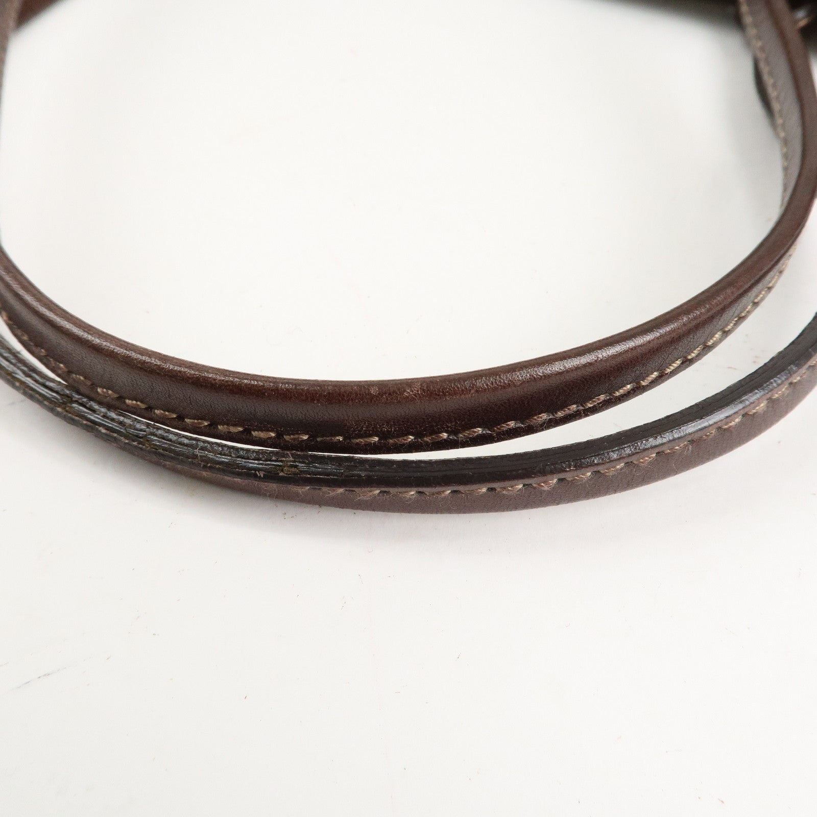 GUCCI Abbey Interlocking G GG Canvas Leather Tote Bag Brown 169945 Used