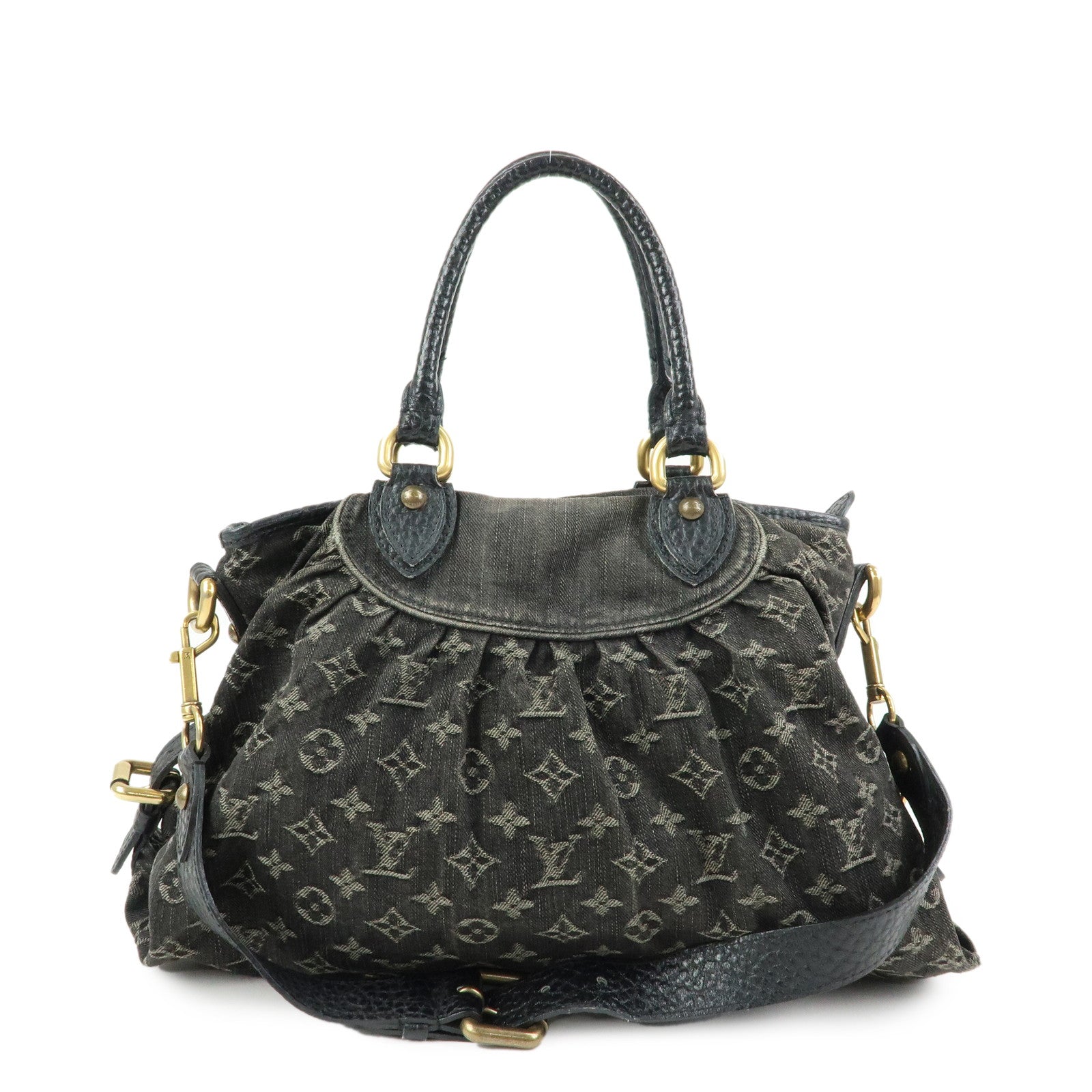Louis Vuitton Monogram Denim Neo Cabby MM 2Way Bag Noir M95351