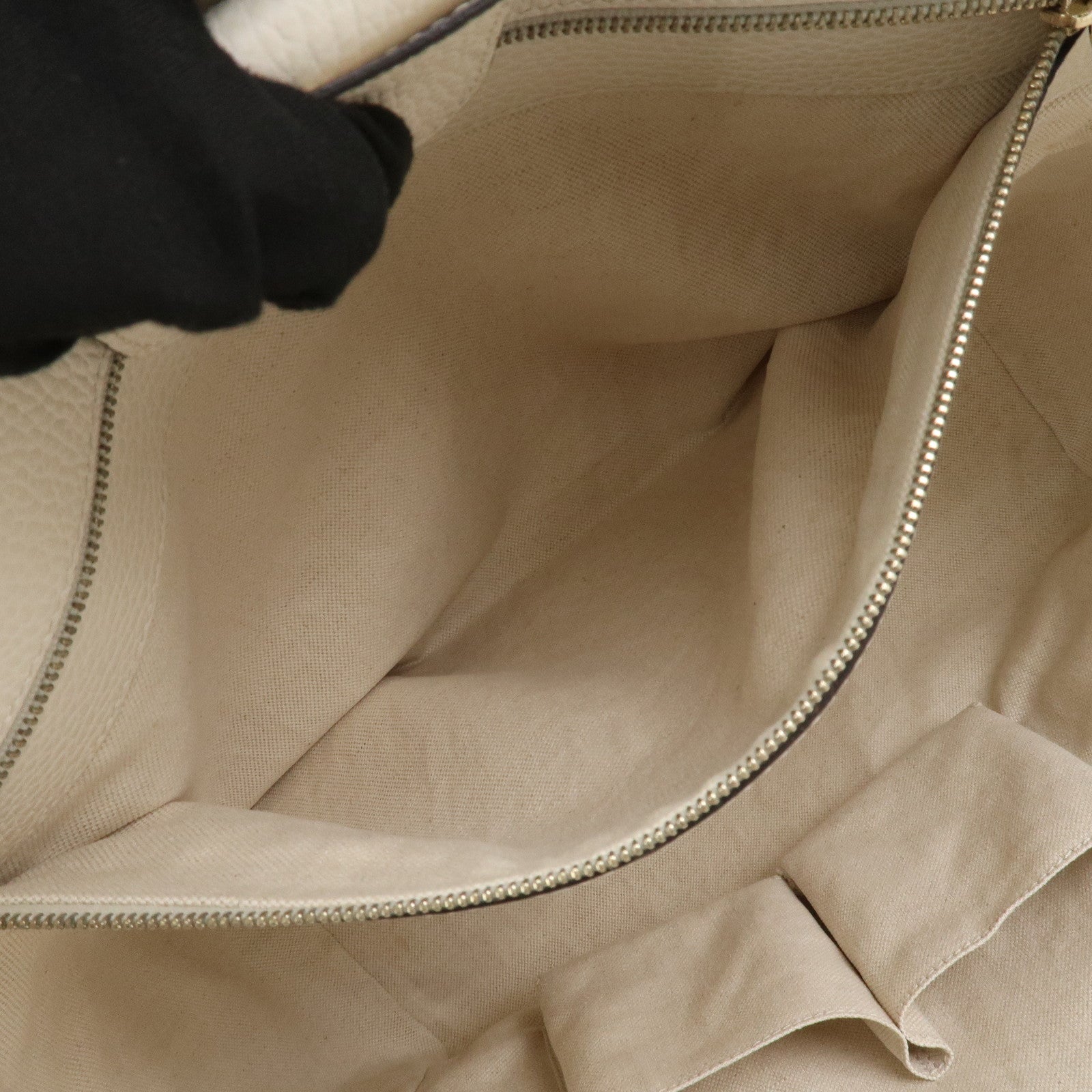 GUCCI Interlocking G Swing Large Tote Bag Shoulder Bag Ivory 354397