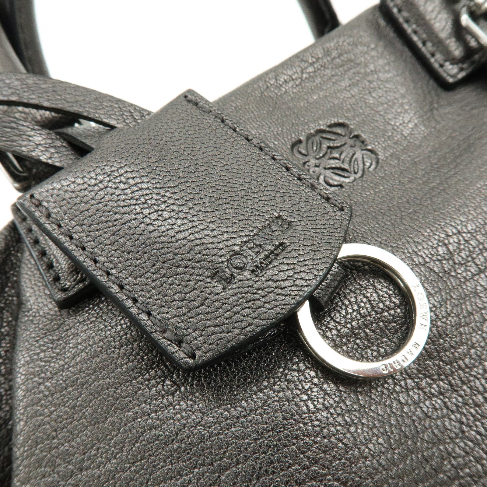 LOEWE Anagram Leather 2Way Bag Hand Bag Shoulder Bag Bronze