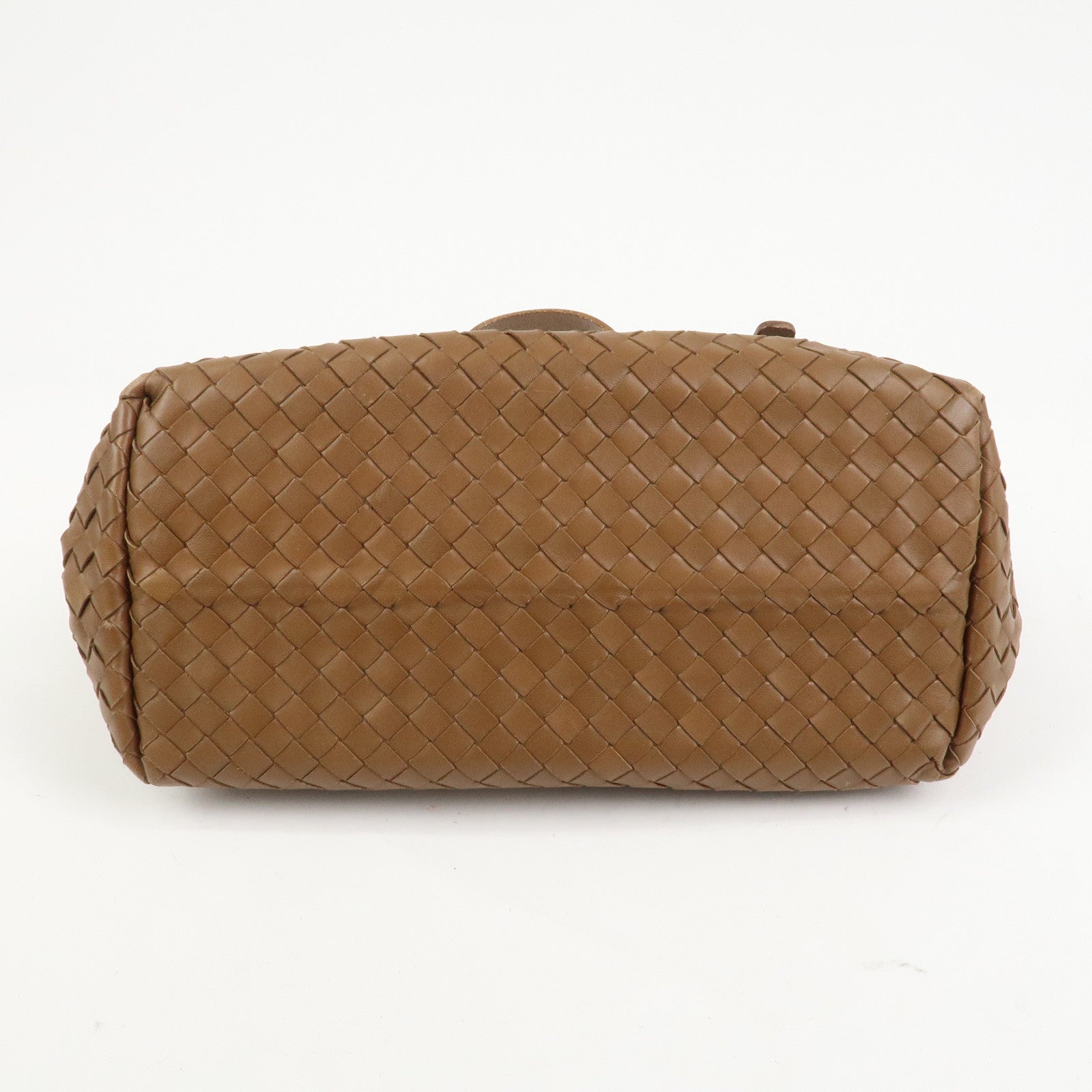 BOTTEGA VENETA Intrecciato Leather Tote Bag Shoulder Bag Brown