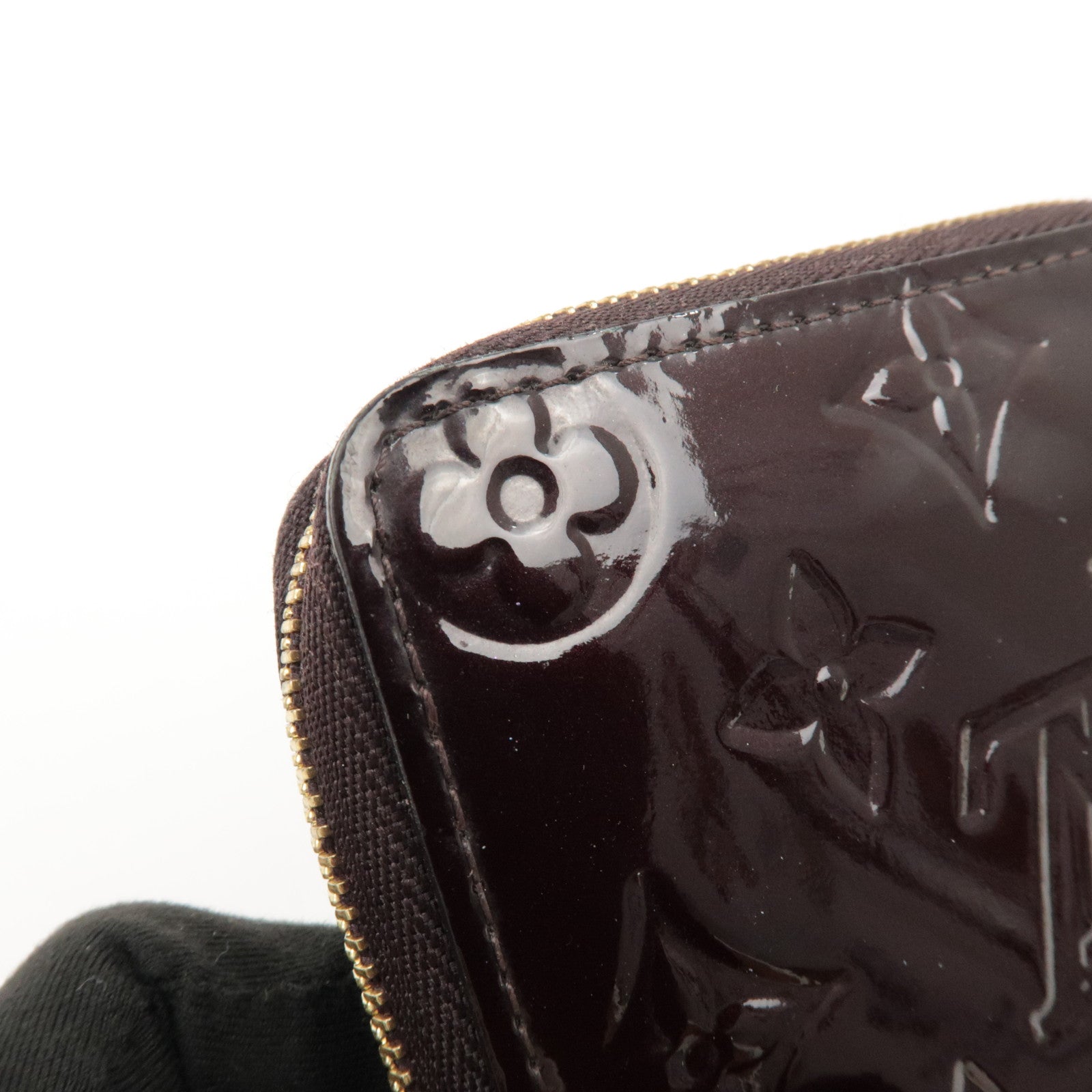 Louis Vuitton Monogram Vernis Zippy Coin Purse Amarante M93607 Used