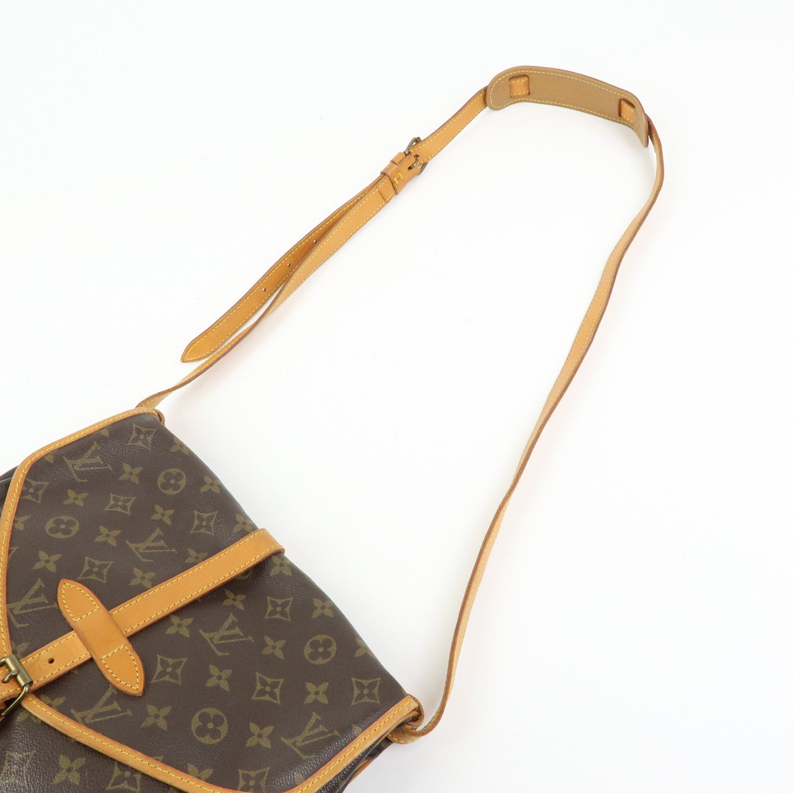Louis Vuitton Monogram Saumur 30 Canvas Shoulder Bag Brown M42256
