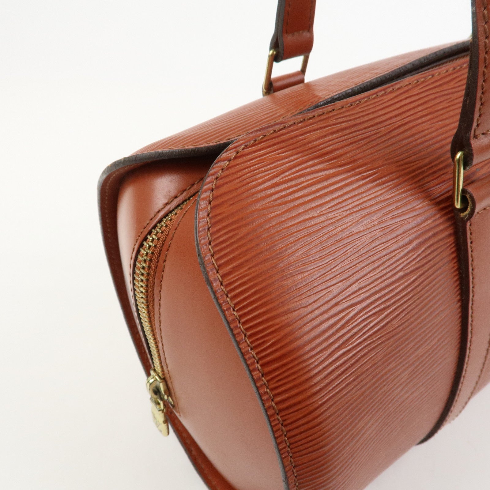 Louis Vuitton Epi Leather Soufflot Hand Bag Kenya Brown M52223