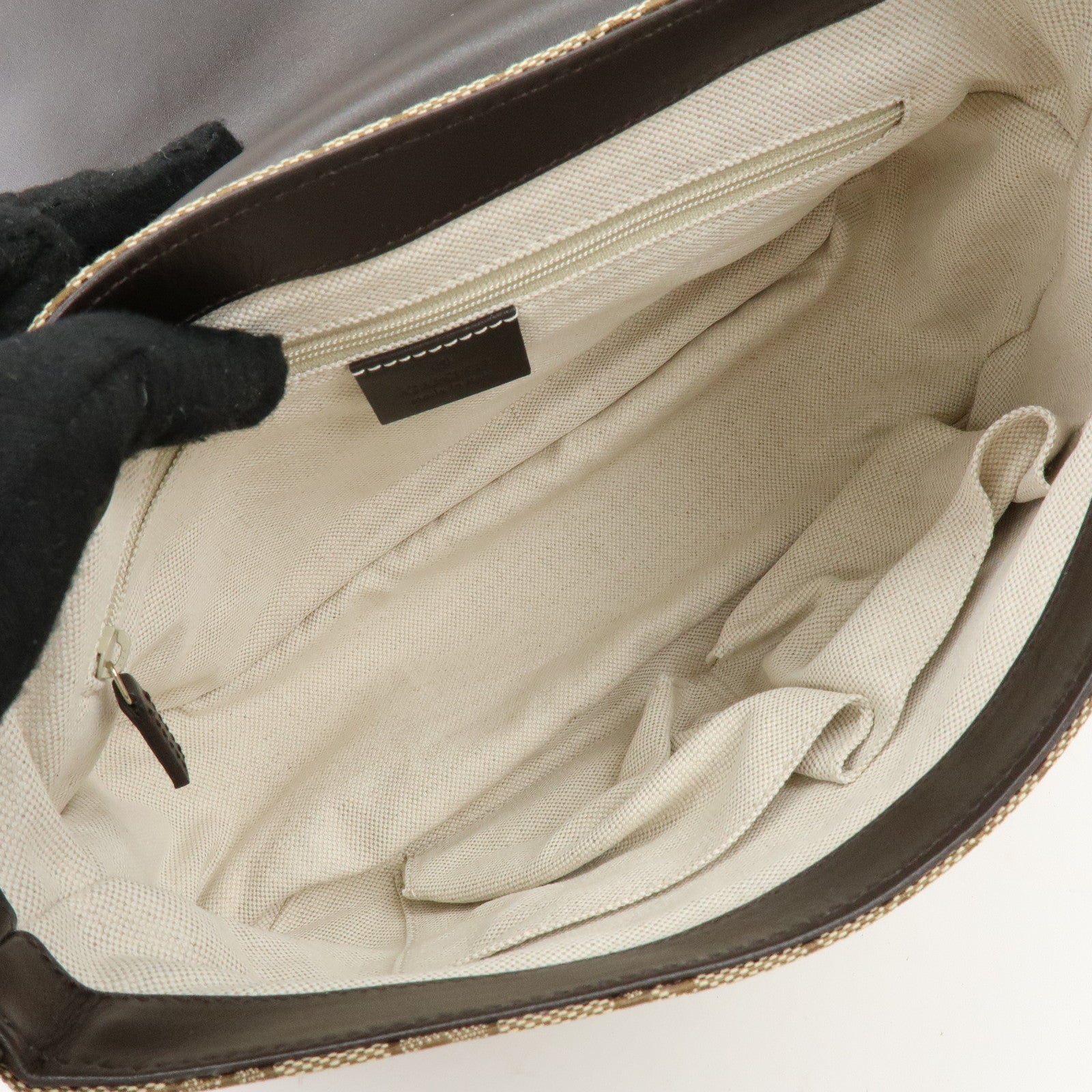 GUCCI Sukey Interlocking G GG Canvas Leather Shoulder Bag 308452