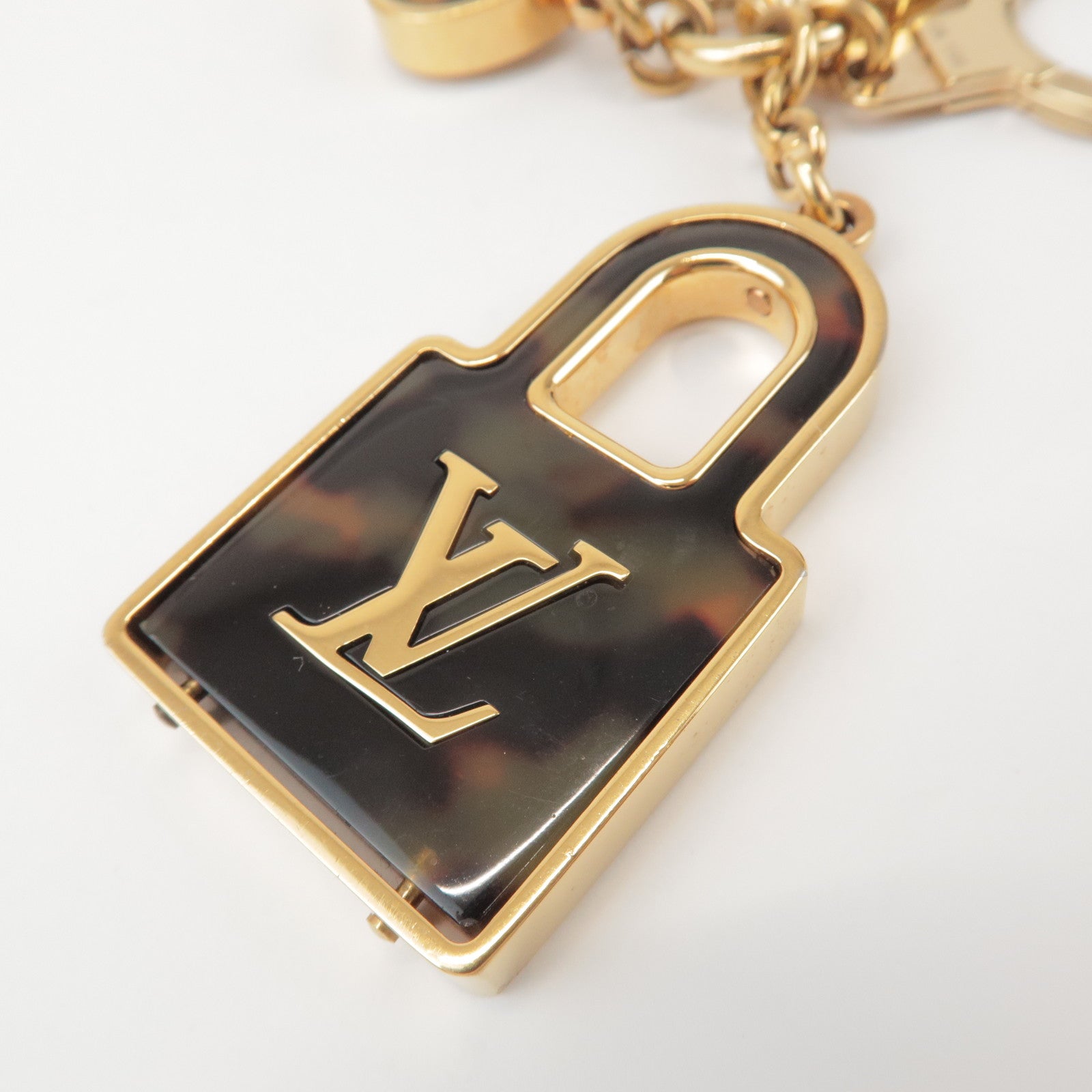 Louis Vuitton Porte Cles Confidence Bag Charm Key Chain Gold M65088