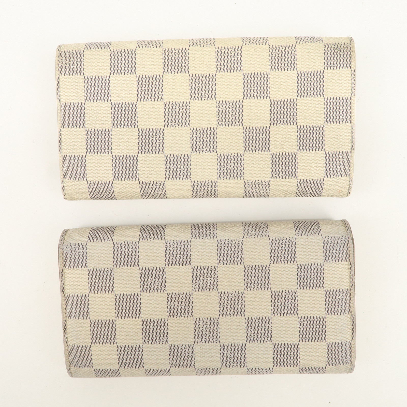 Louis Vuitton Set of 2 Damier Azur Portefeuille Sarah Wallet M61735 Used
