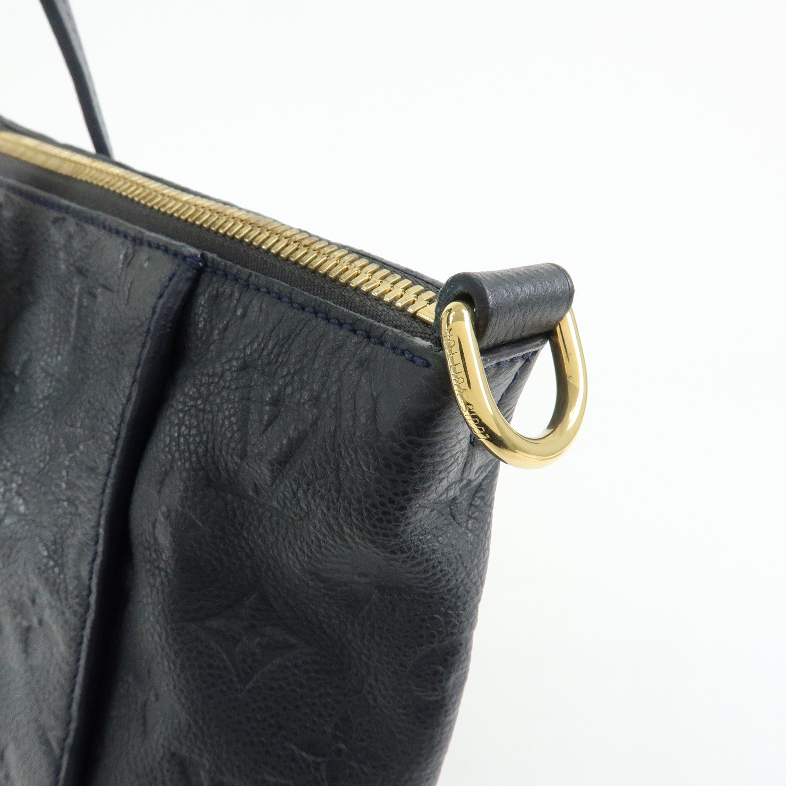 Louis Vuitton Monogram Empreinte Luminuse PM Tote Bag Navy M93410