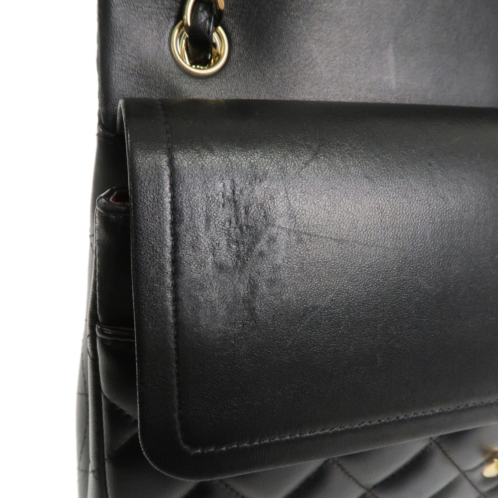 CHANEL Matelasse 30 Lamb Skin Chain Shoulder Bag Black A58600