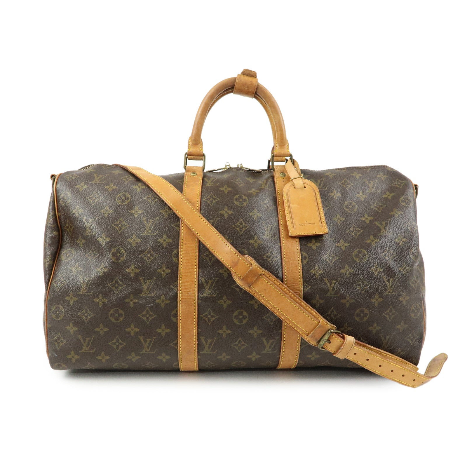 Louis Vuitton Monogram Keep All Bandouliere 50 Boston Bag M41416