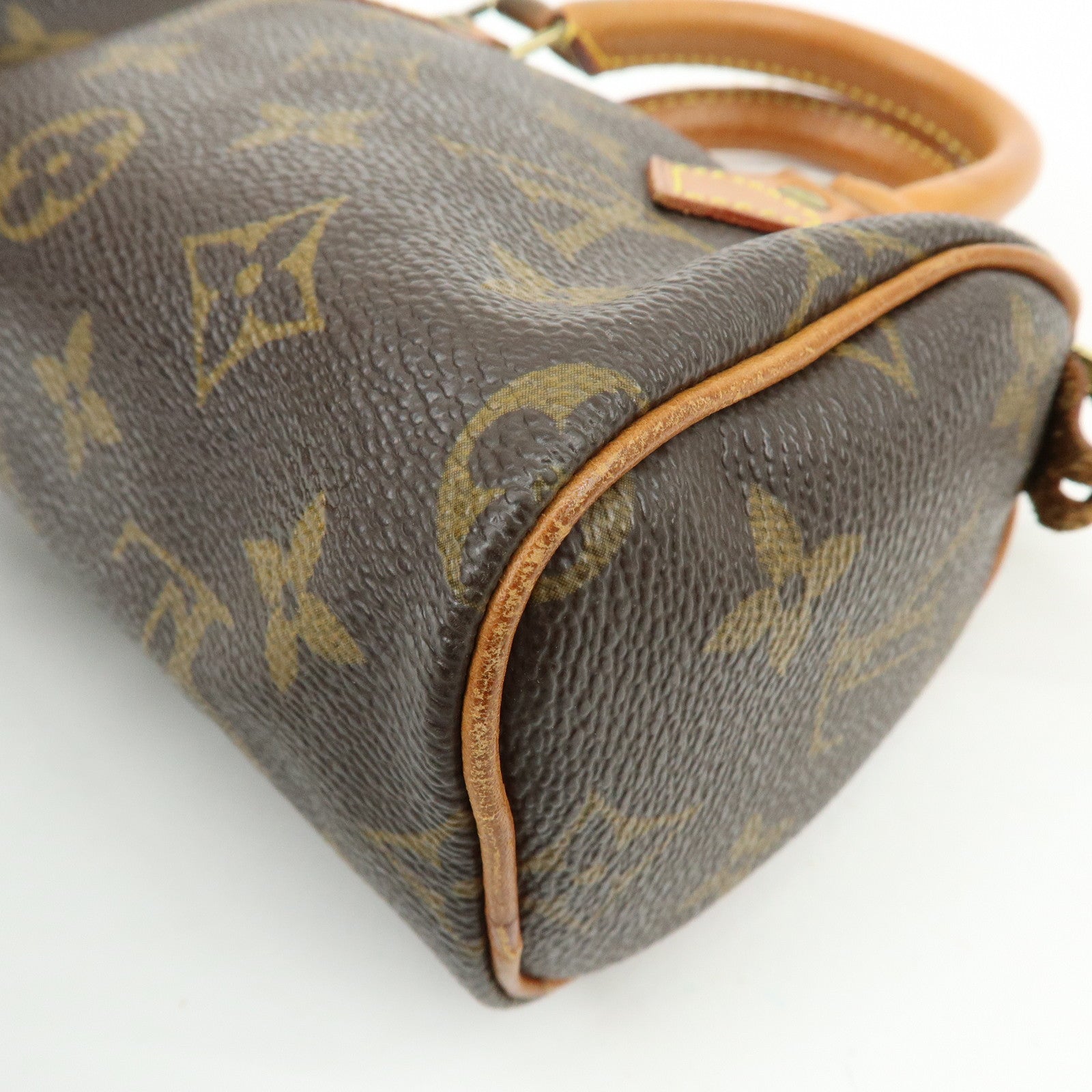 Louis Vuitton Monogram Mini Speedy Hand Bag ＆ Strap Brown M41534