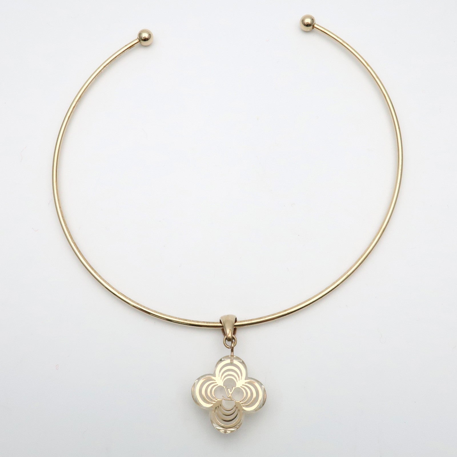 Louis Vuitton Collier à la folie Choker Metal Plastic Gold M65622