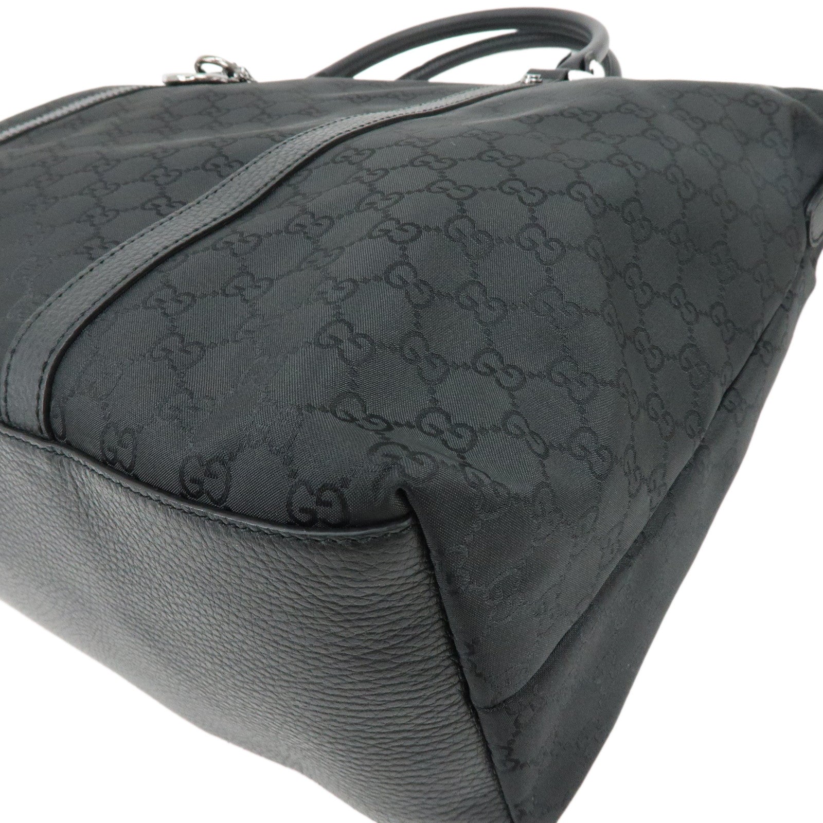 GUCCI Interlocking G Nylon Leather 2Way Hand Shoulder Bag 339550