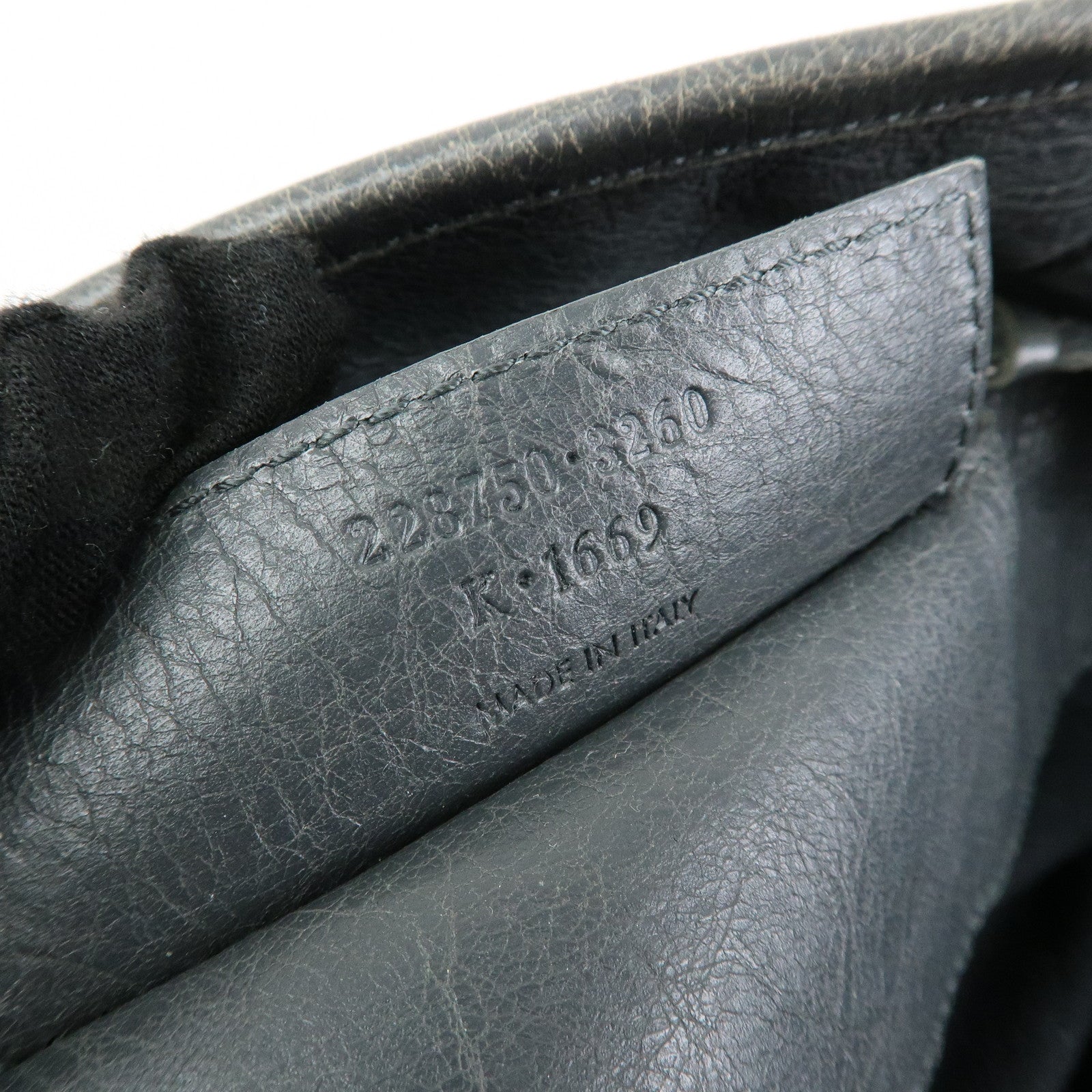 BALENCIAGA The Sunday Leather Tote Bag Hand Bag Gray 228750