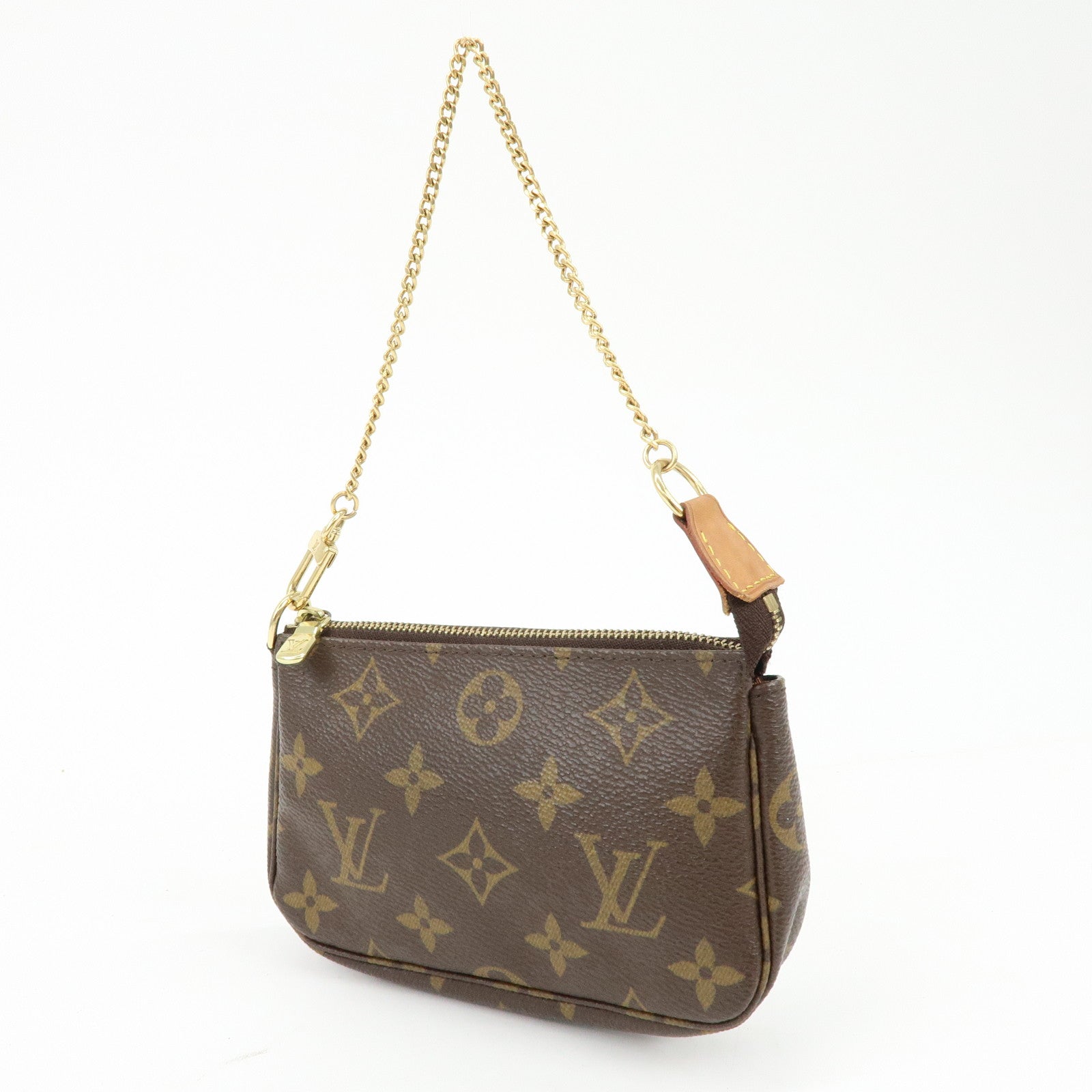 Louis Vuitton Monogram Mini Pochette Accessoires Hand Bag M58009