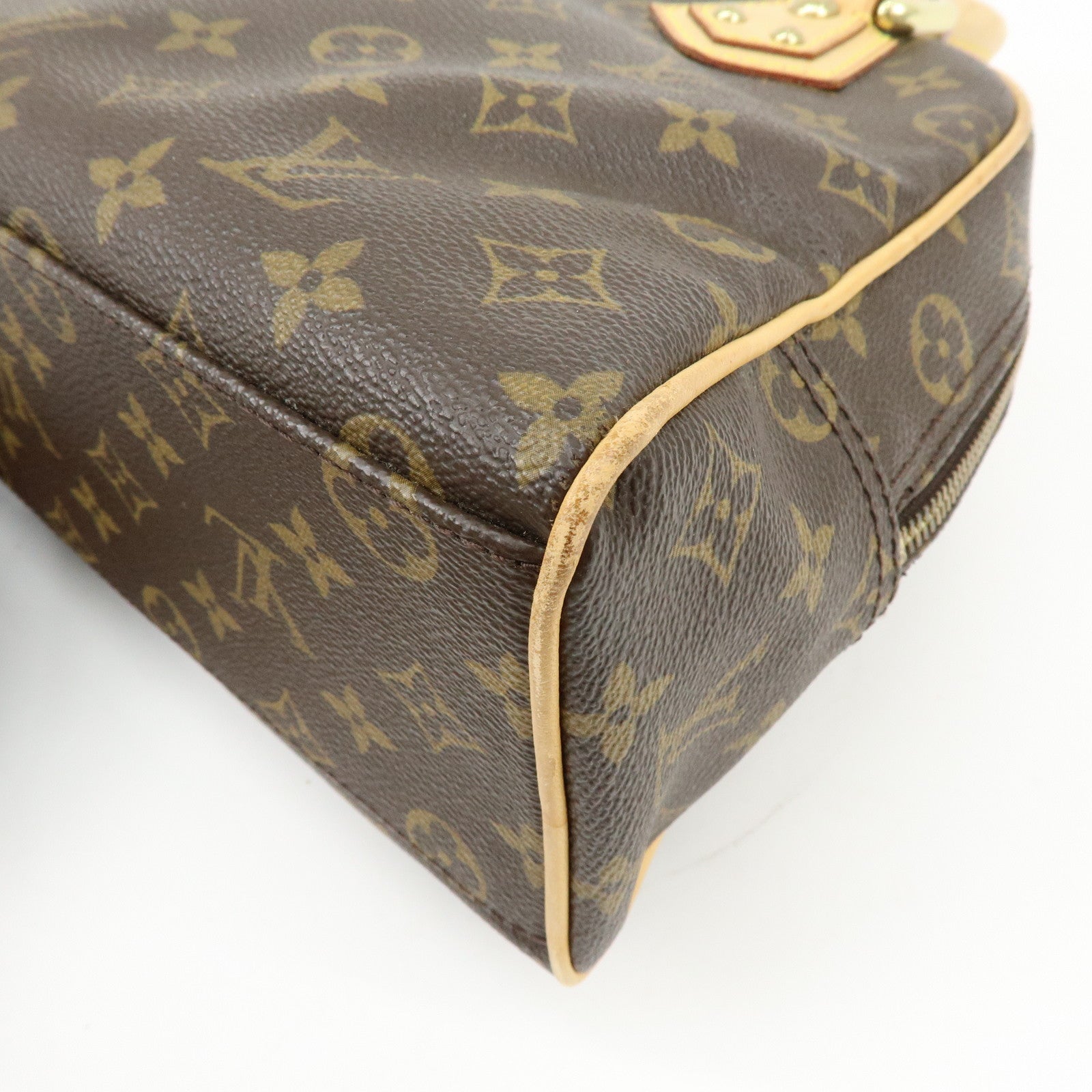 Louis Vuitton Monogram Manhattan PM Hand Bag Brown M40026