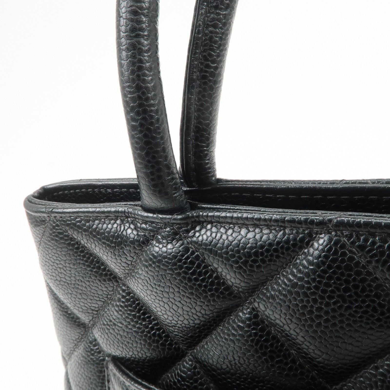 CHANEL Matelasse COCO Mark Medallion Tote Bag Hand Bag A01804