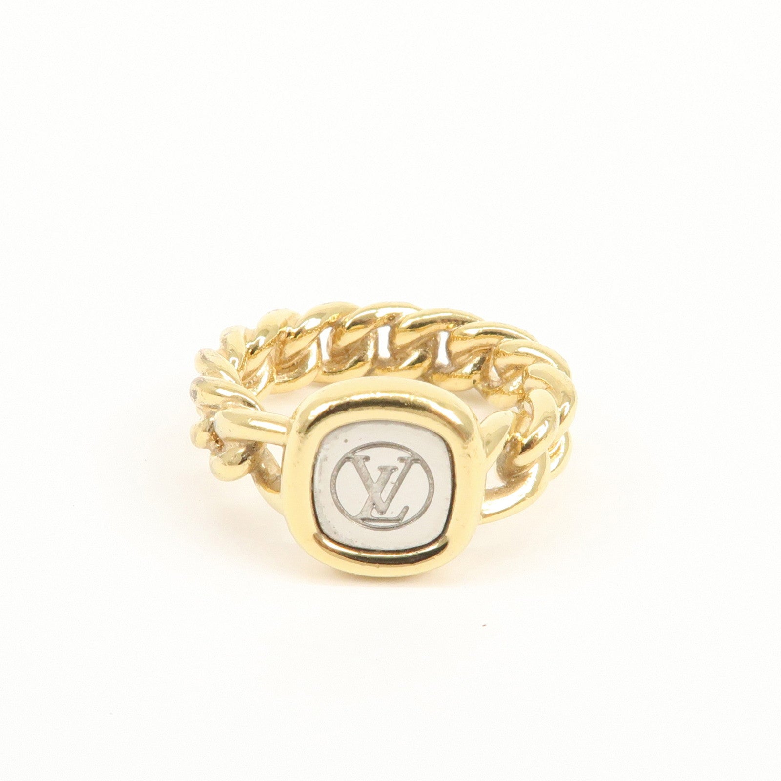 Louis Vuitton ID Ring Metal Gold Silver M61094