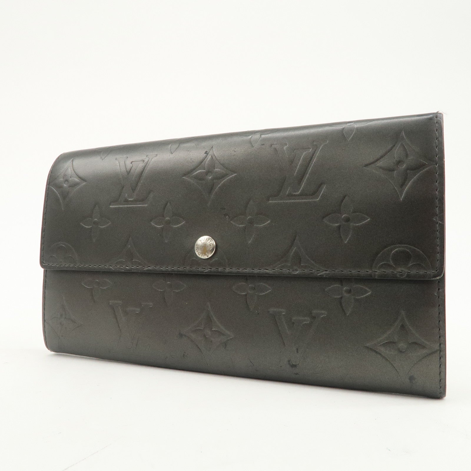 Louis Vuitton Monogram Matte Vernis Set of 2 Wallet M93530/M65142