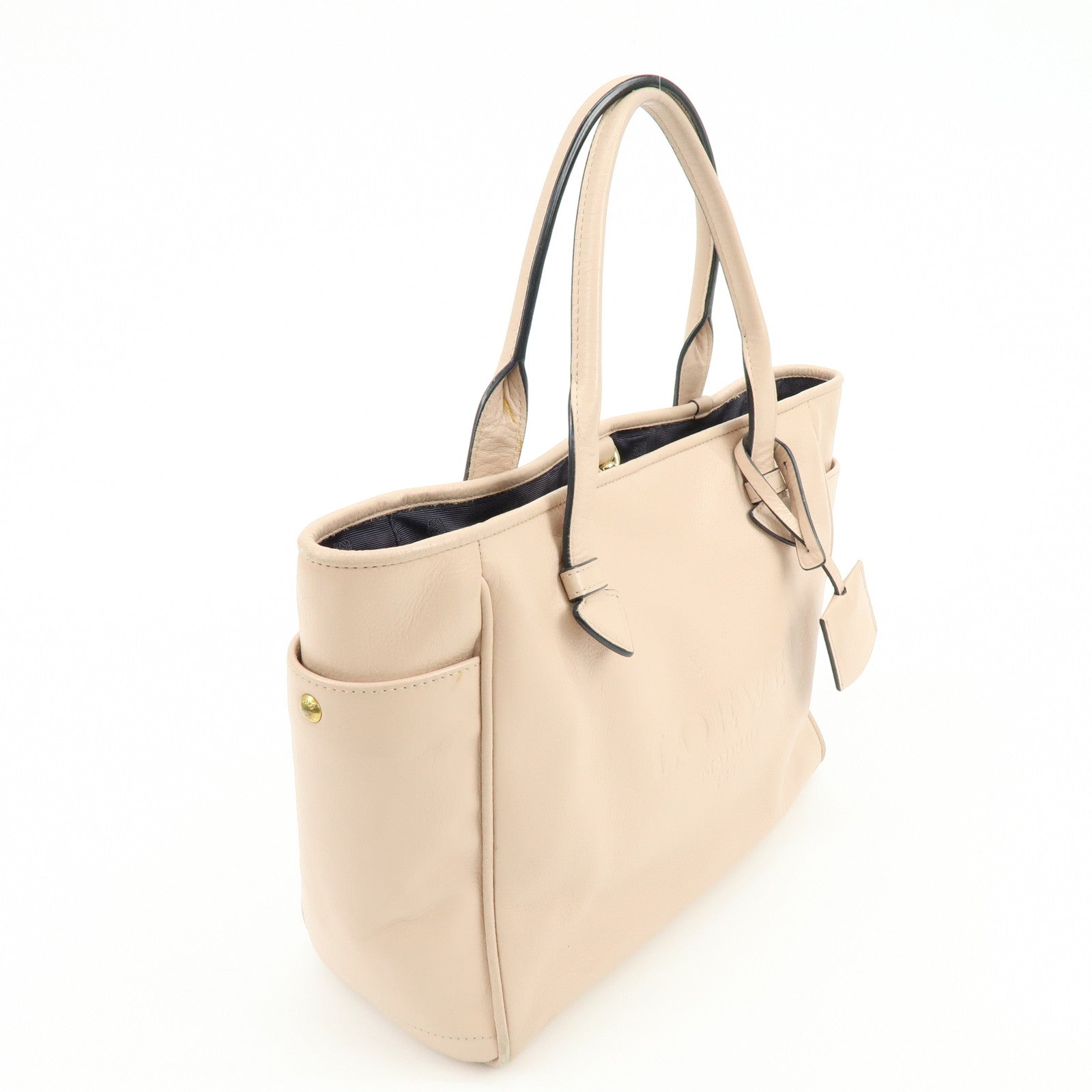 LOEWE Heritage Calf Leather Tote Bag Hand Bag Light Pink