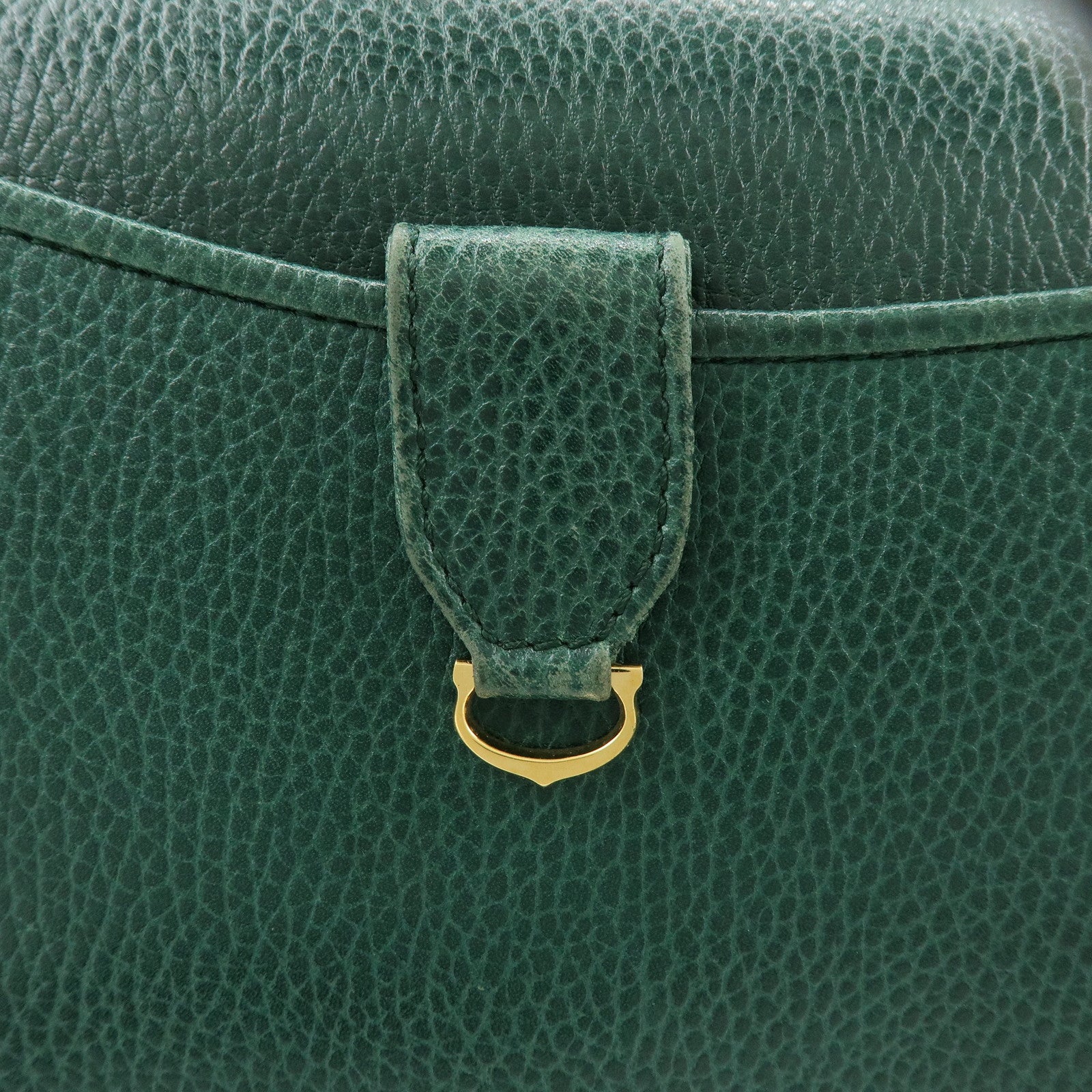 Cartier Must de Cartier Leather Flap Shoulder Bag Green