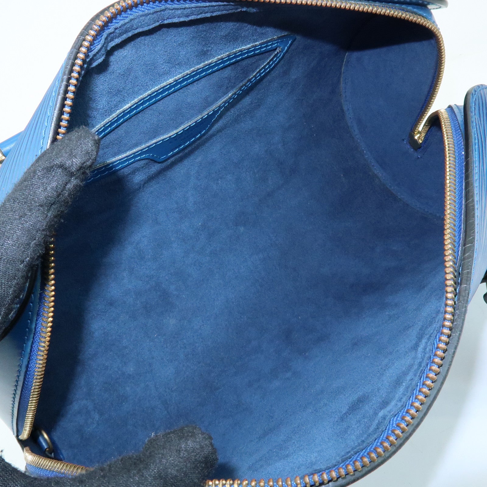 Louis Vuitton Epi Soufflot Shoulder Bag & Pouch Toledo Blue M52225　