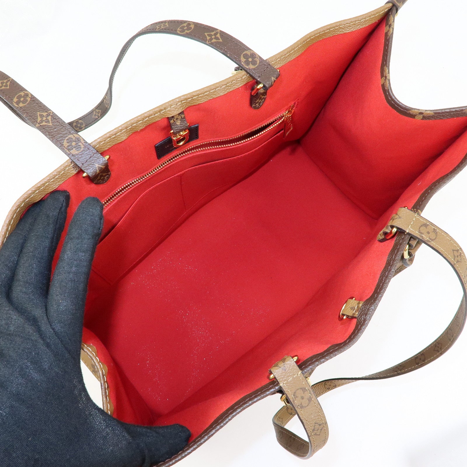 Louis Vuitton Monogram Giant Canvas On The Go MM Hand Bag M44576