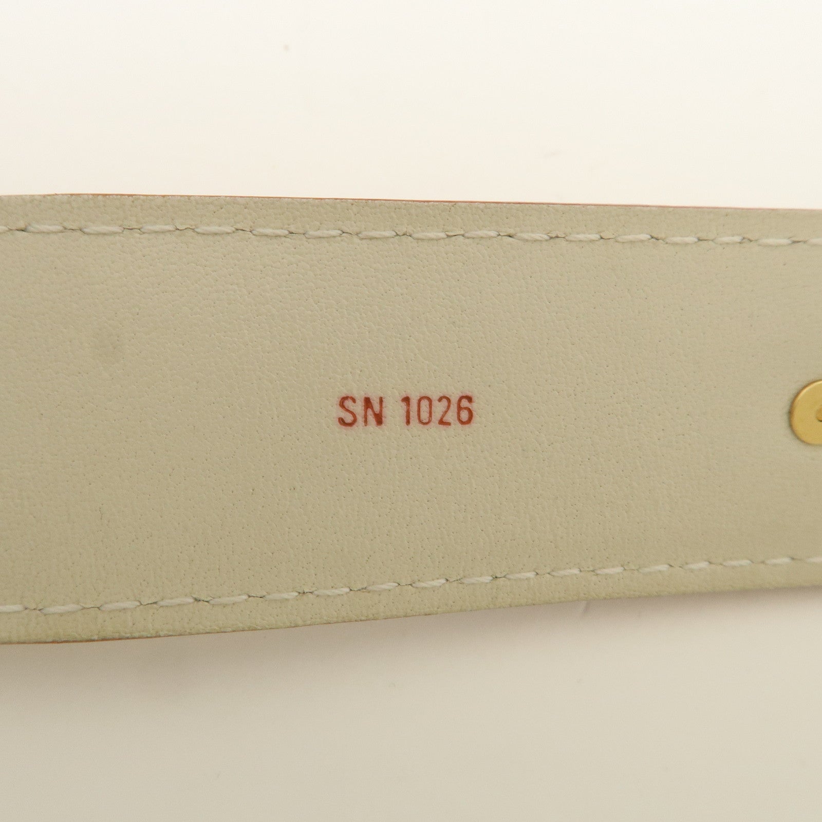 Louis Vuitton Ceinture Suhari Large Leather Belt Blanc M6870U
