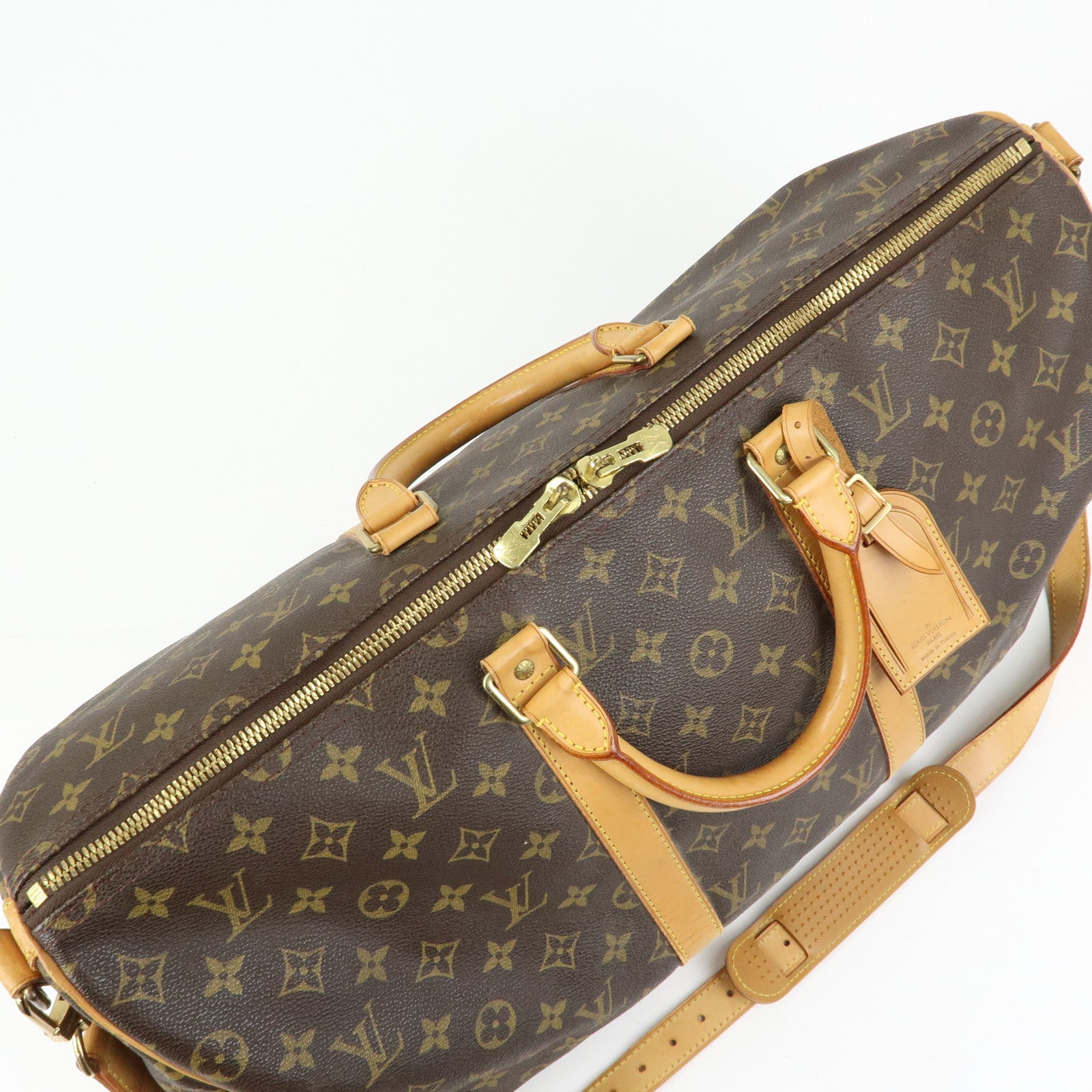 Louis Vuitton Monogram Keep All Bandouliere 50 Boston Bag M41416