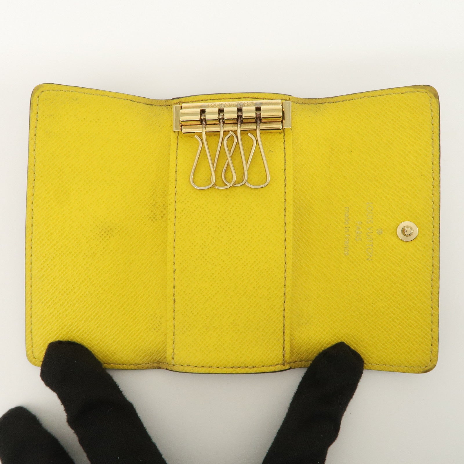 Louis Vuitton Monogram Multicles 4 Key Rings Key Case Jaune M81938