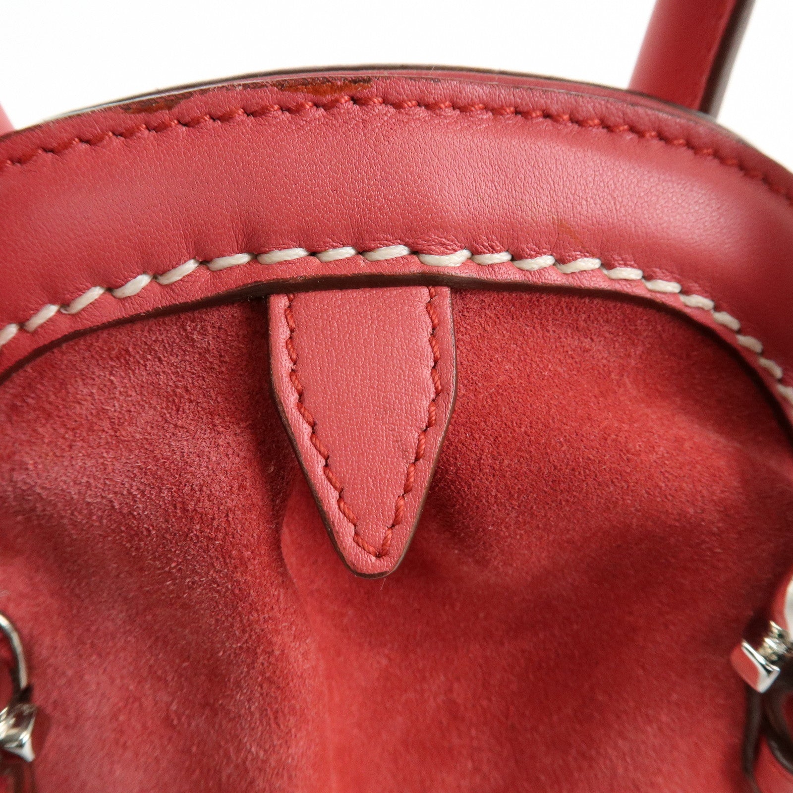 Ferragamo Gancini Suede Leather Small Hand Bag Pink