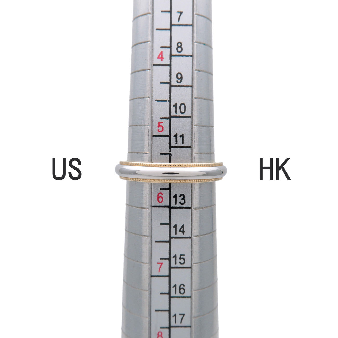 Tiffany & Co Milgrain Band Ring PT950 K18 750YG US5.5-6 EU51