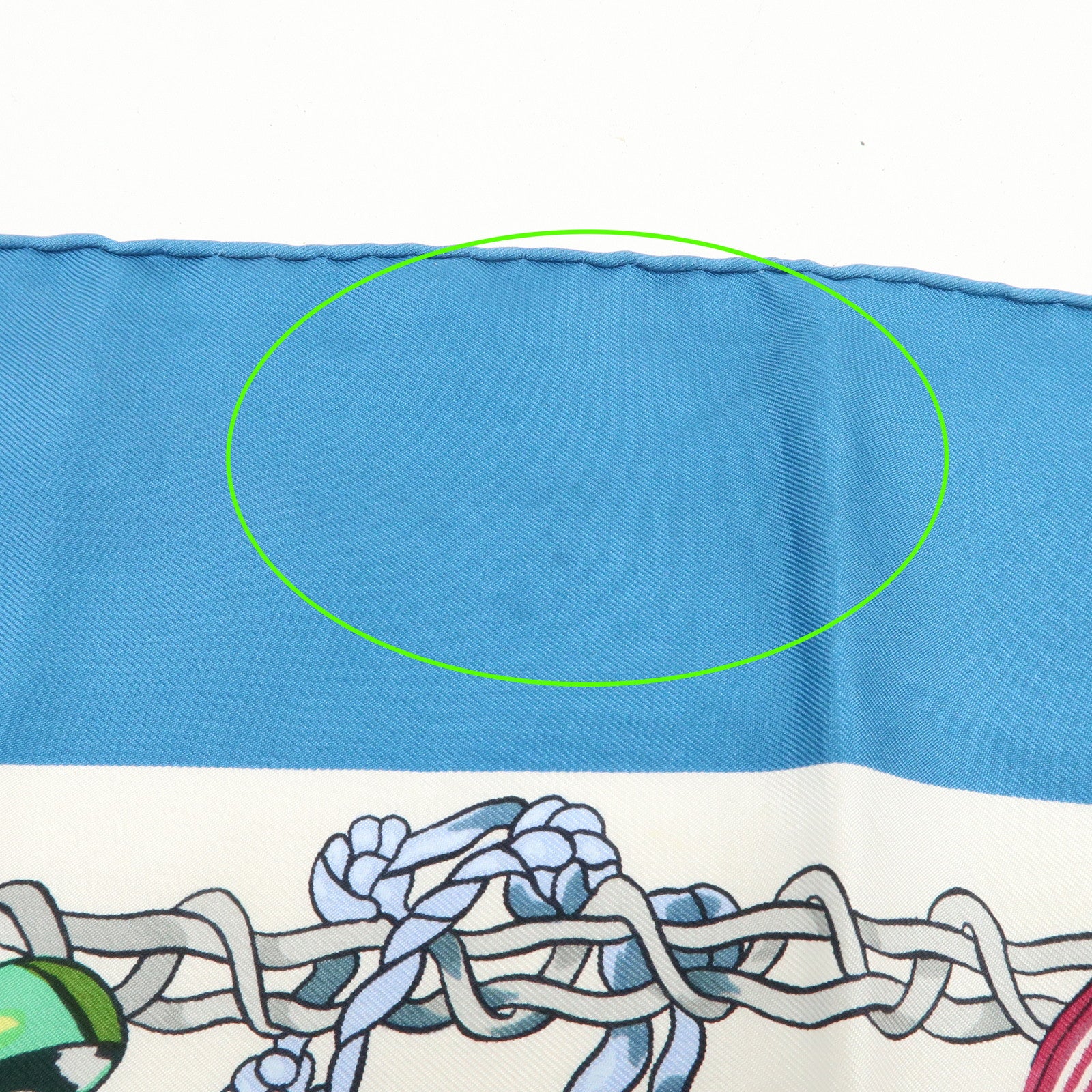 HERMES Carre 90 Silk 100% Scarf Le Timbalier Blue Gold