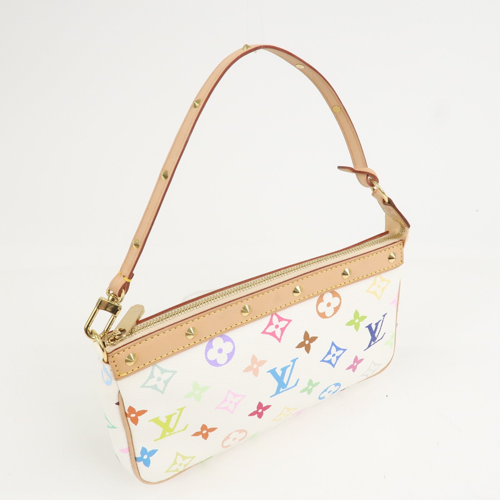 Louis Vuitton Monogram Multicolor Pochette Accessoires Blanc M92649