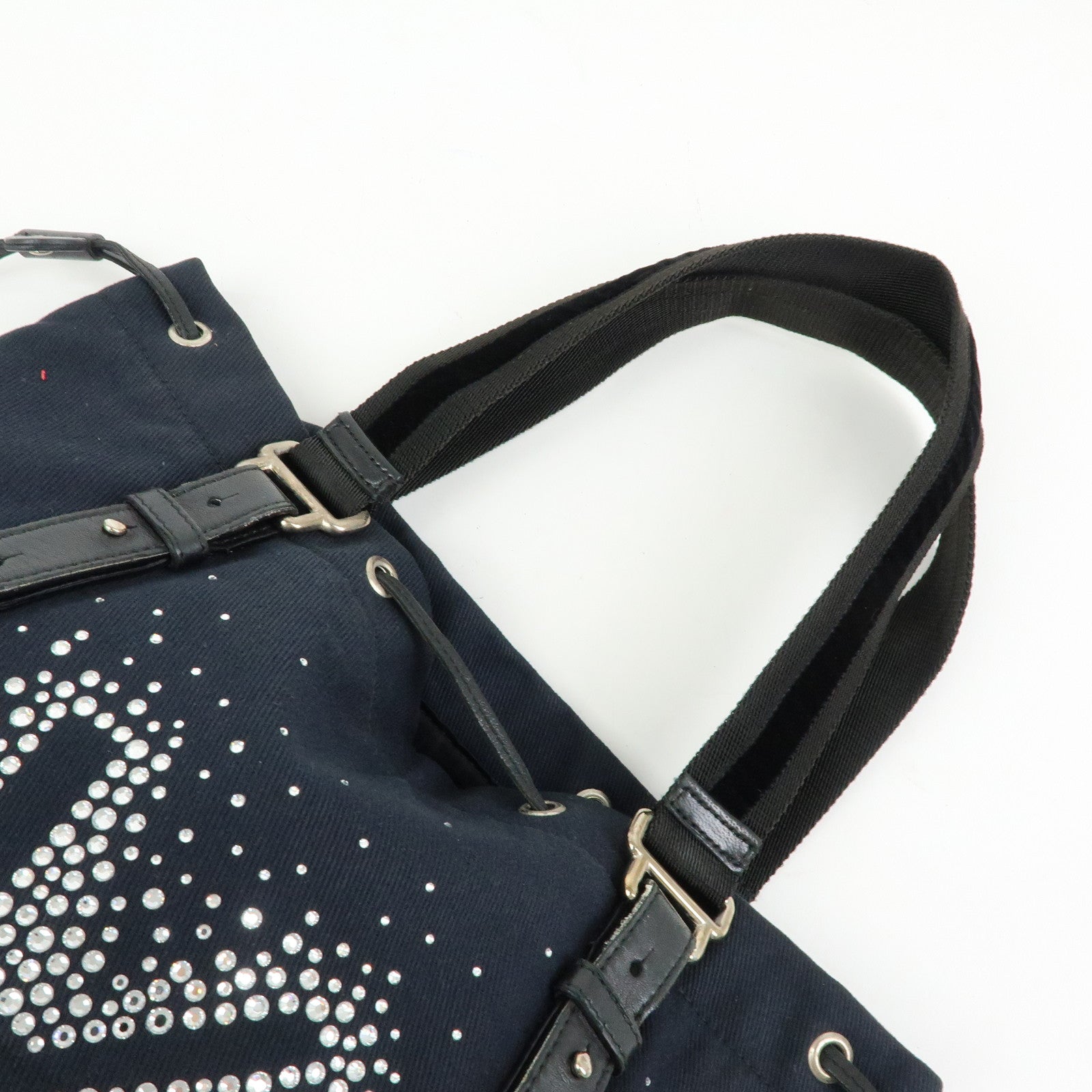 SAINT LAURENT PARIS Kahala Tote Bag Hand Bag Studs Black 143956