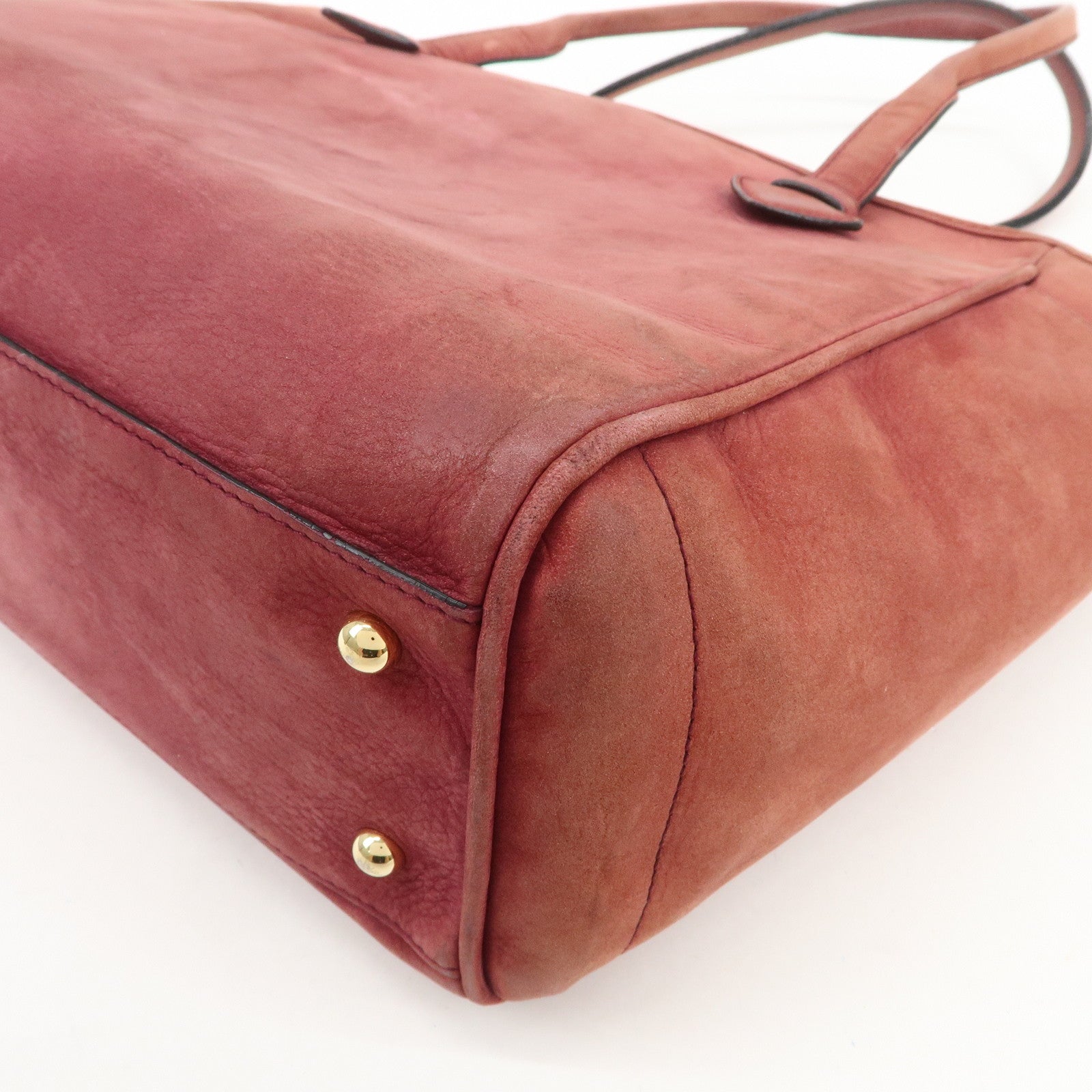 LOEWE Heritage Suede Tote Bag Shoulder Bag Brown