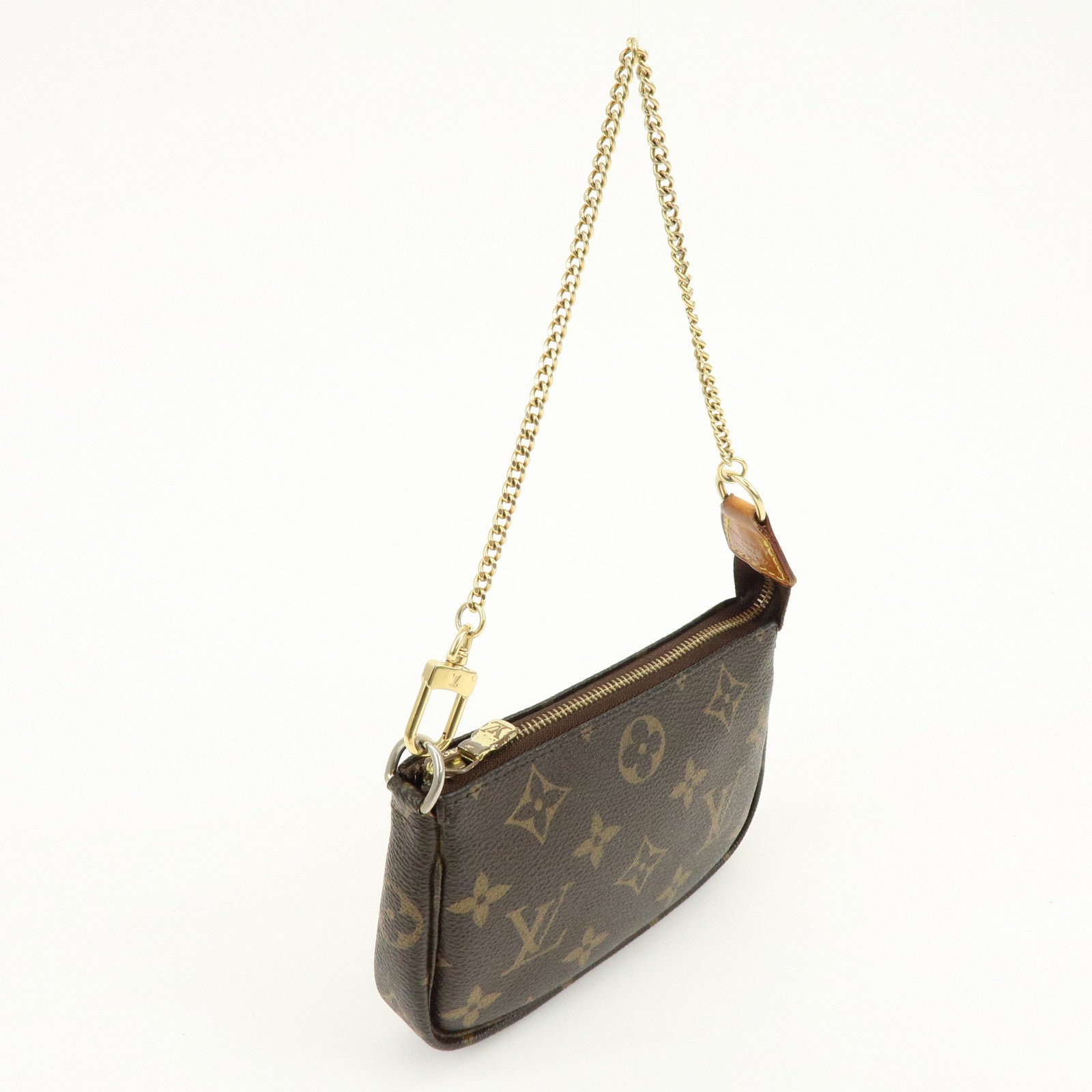 Louis Vuitton Monogram Mini Pochette Accessoires Hand Bag M58009