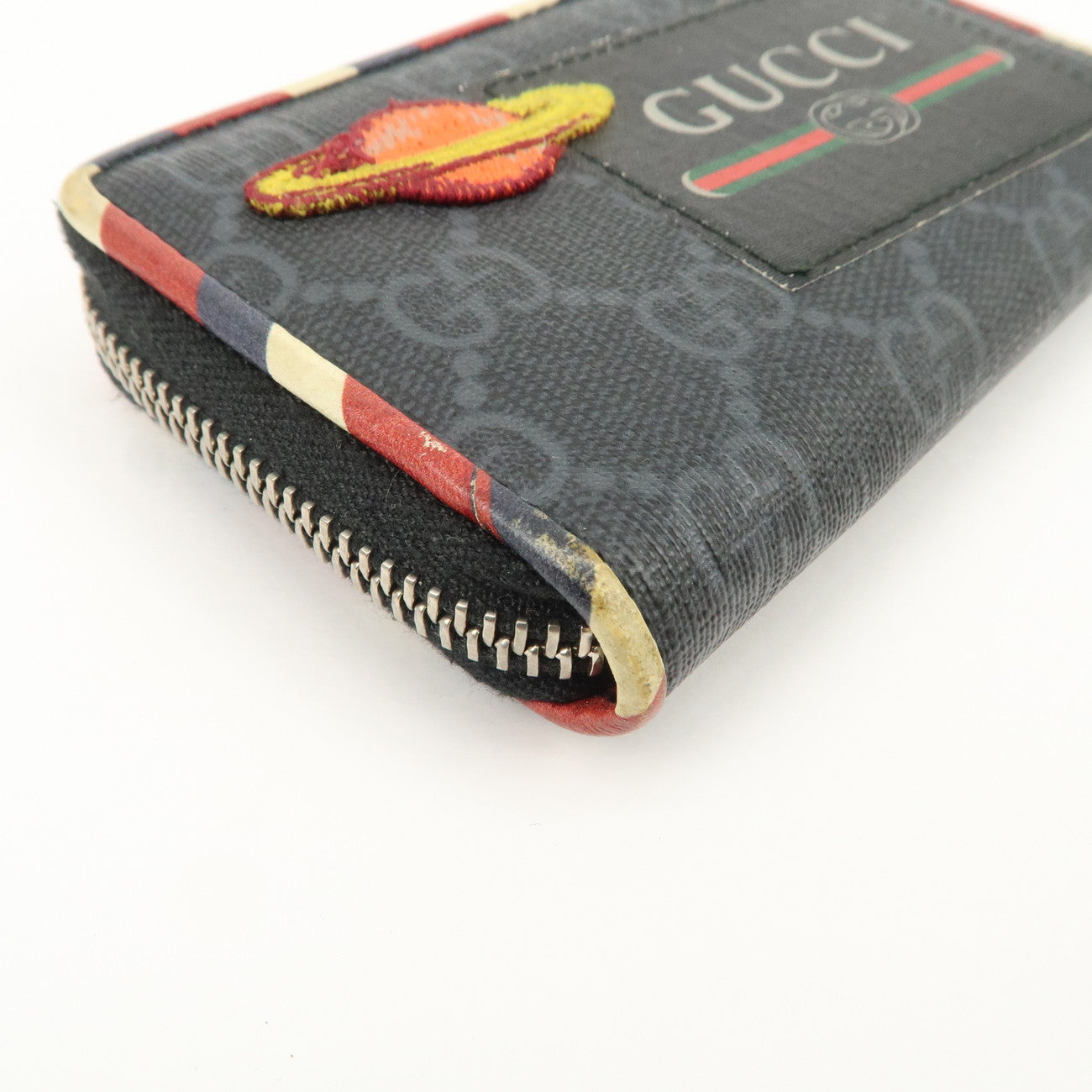 GUCCI GG Supreme Night Courrier Coin Case Black 496343